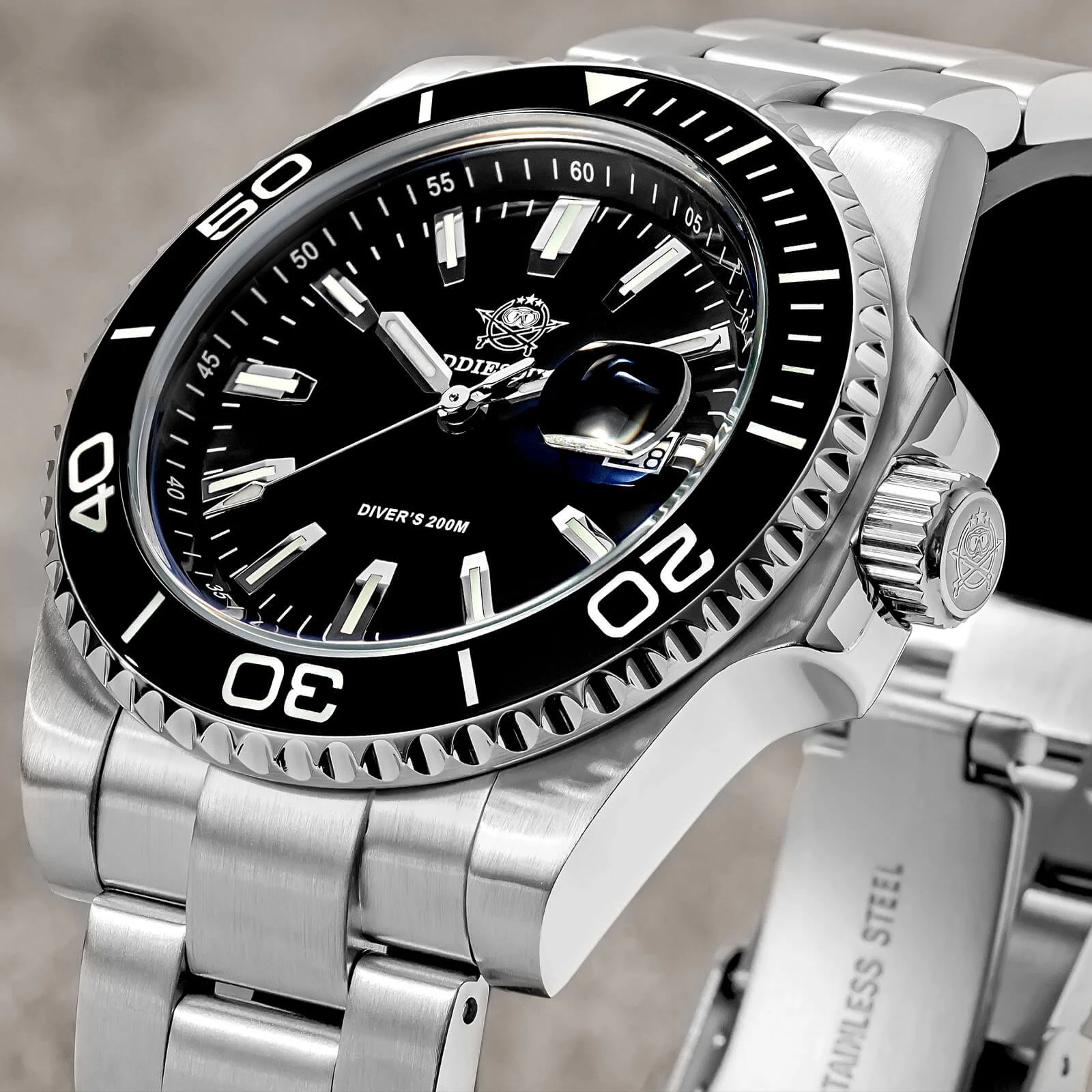 ADDIESDIVE 41mm Vintage Sub Dive Quartz Watch AD2510 - Image 5