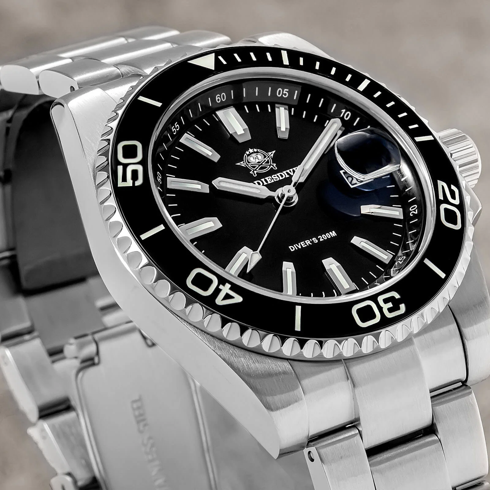 ADDIESDIVE 41mm Vintage Sub Dive Quartz Watch AD2510 - Image 6