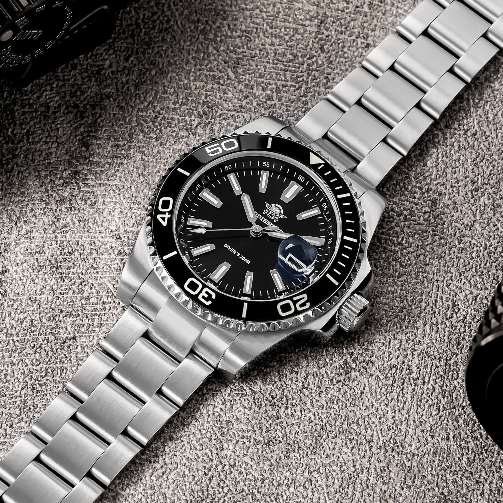 ADDIESDIVE 41mm Vintage Sub Dive Quartz Watch AD2510 - Image 7