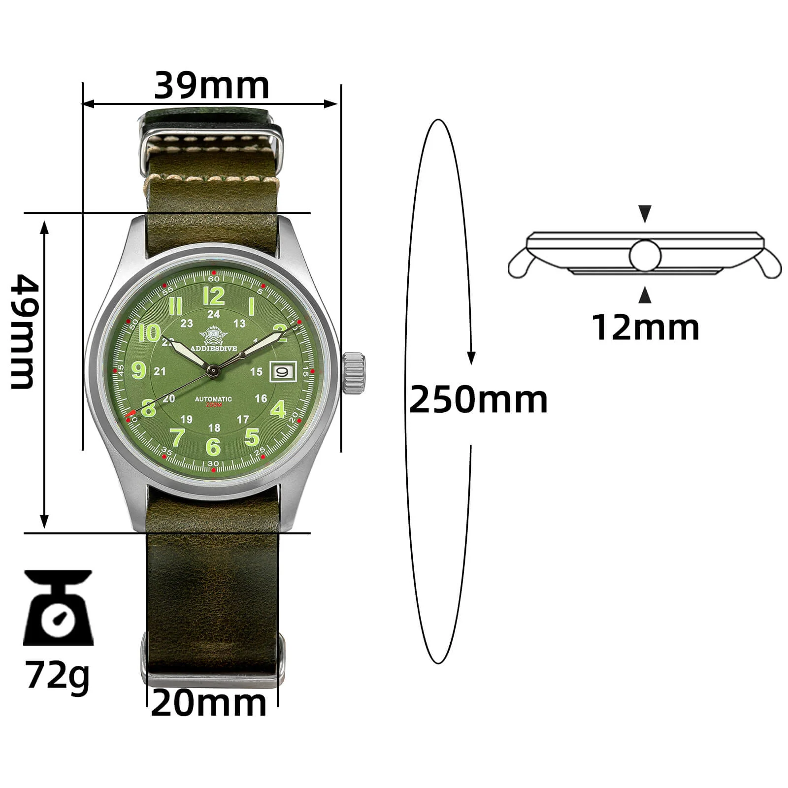 🔥Anniversary Sale🔥ADDIESDIVE® Men's Elegant Automatic Watch Diver 200M (AD2048) - Image 56