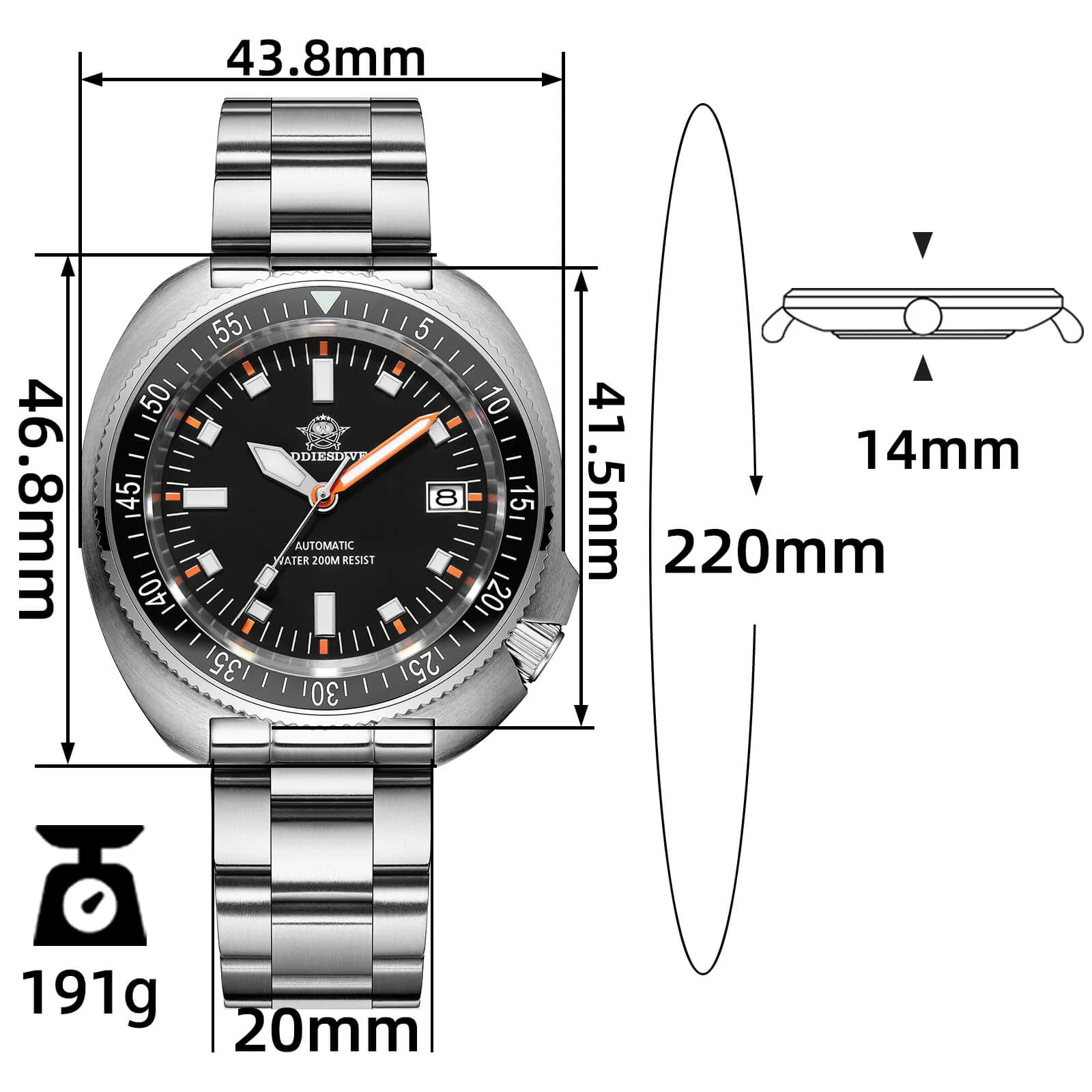 ★Flash Sale★ADDIESDIVE Retro Captain Willard Dive Watch AD2081 - Image 3
