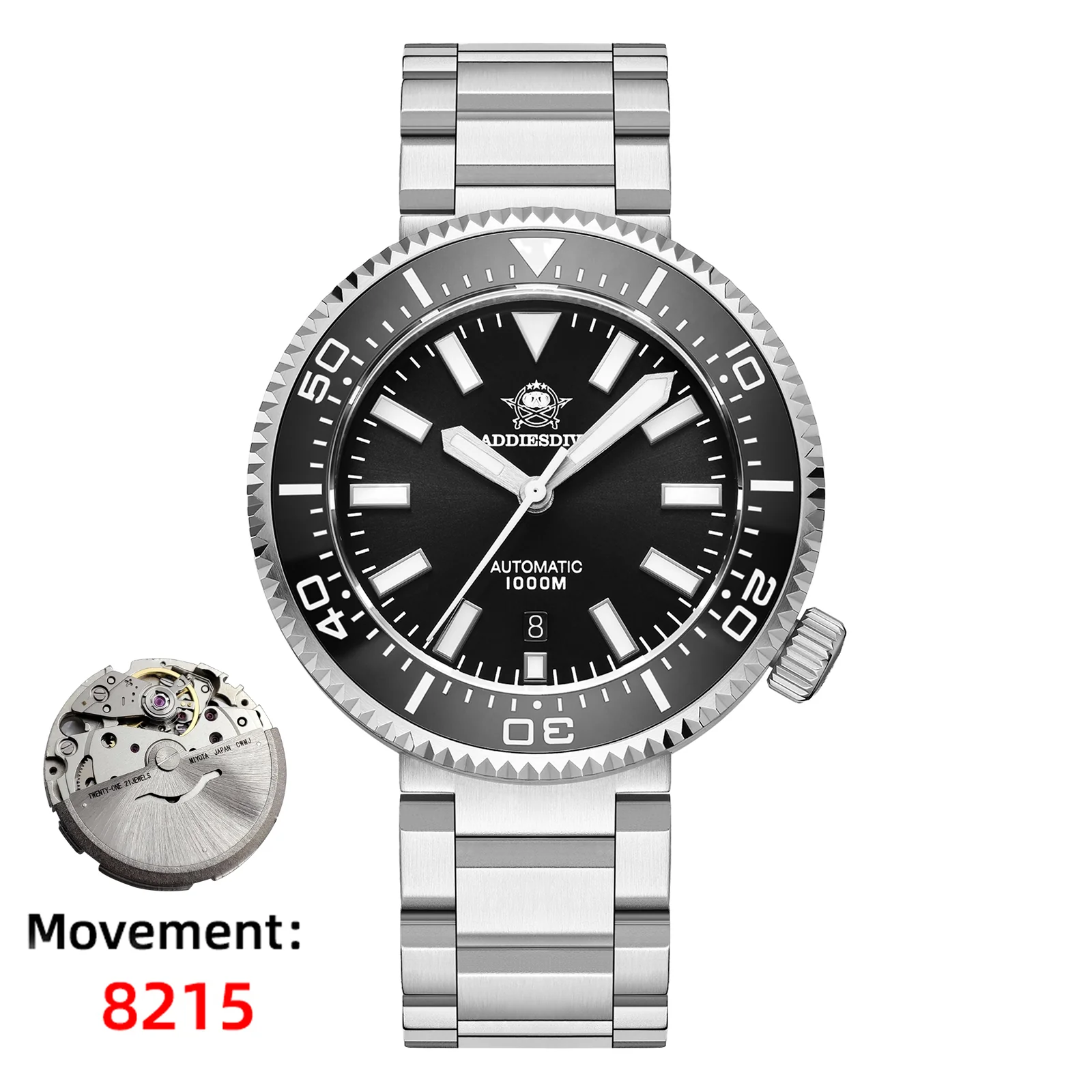 ADDIESDIVE Diver 1000M Professional Diving Watch 45MM (MY-H6) - Image 10
