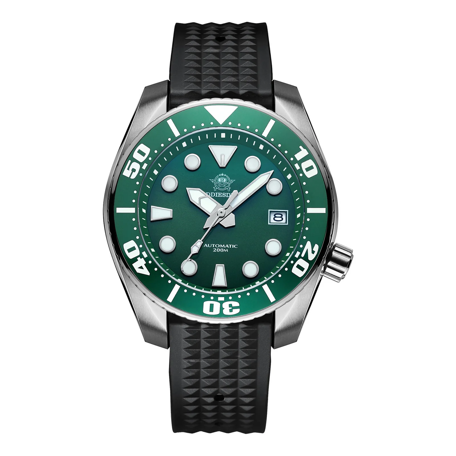 🔥Anniversary Sale🔥ADDIESDIVE® Sumo Green Professional Dive Watch for Men 44.5mm (MY-H10) Black/Green Dial - Image 10