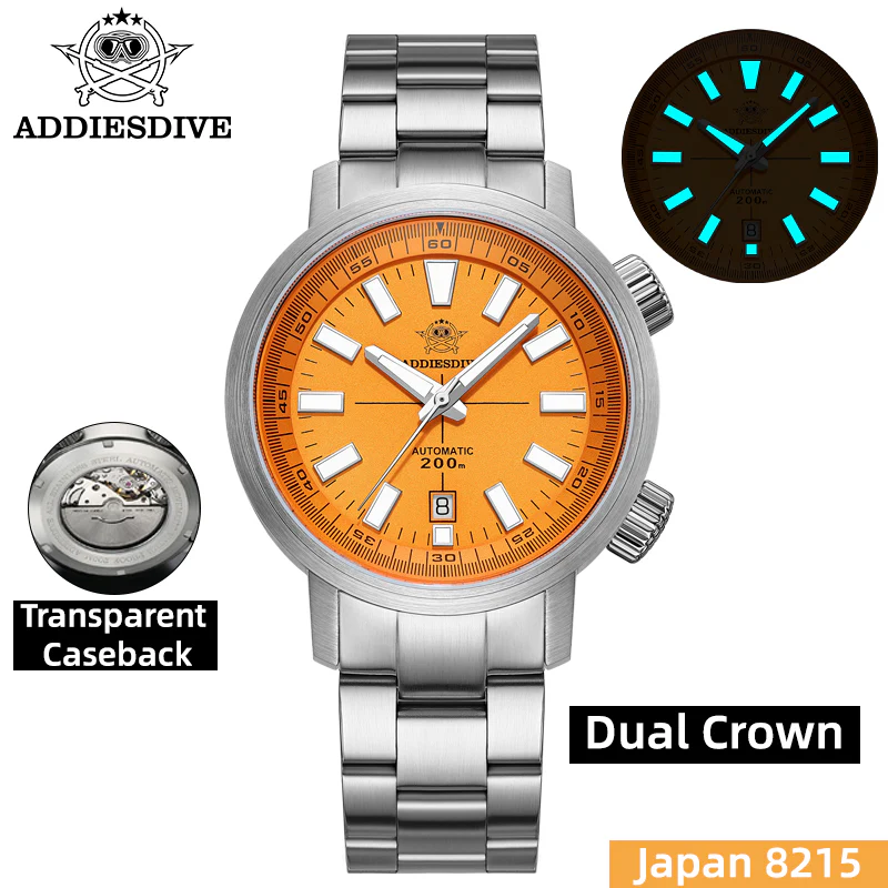 🔥Anniversary Sale🔥Addiesdive Dual Crown Captain Willard 6105 Homage AD2093