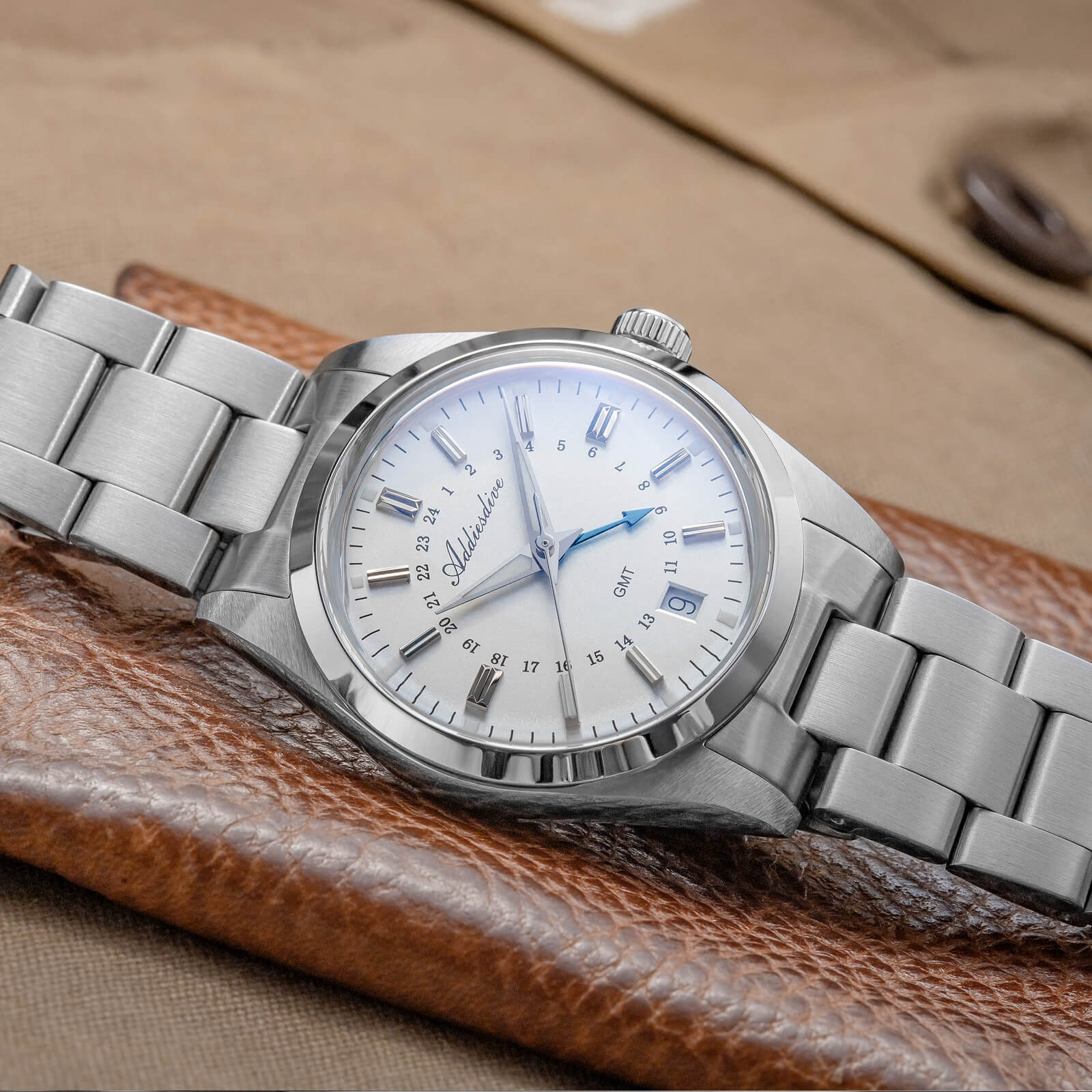 🔥Anniversary Sale🔥ADDIESDIVE Elegance Collection GMT Quartz Watch AD2065 - Image 14