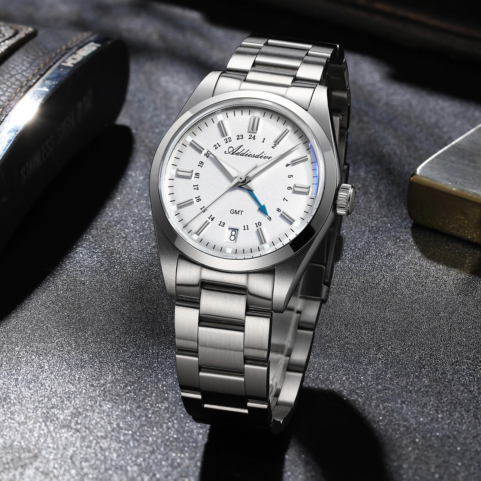 🔥Anniversary Sale🔥ADDIESDIVE Elegance Collection GMT Quartz Watch AD2065 - Image 19