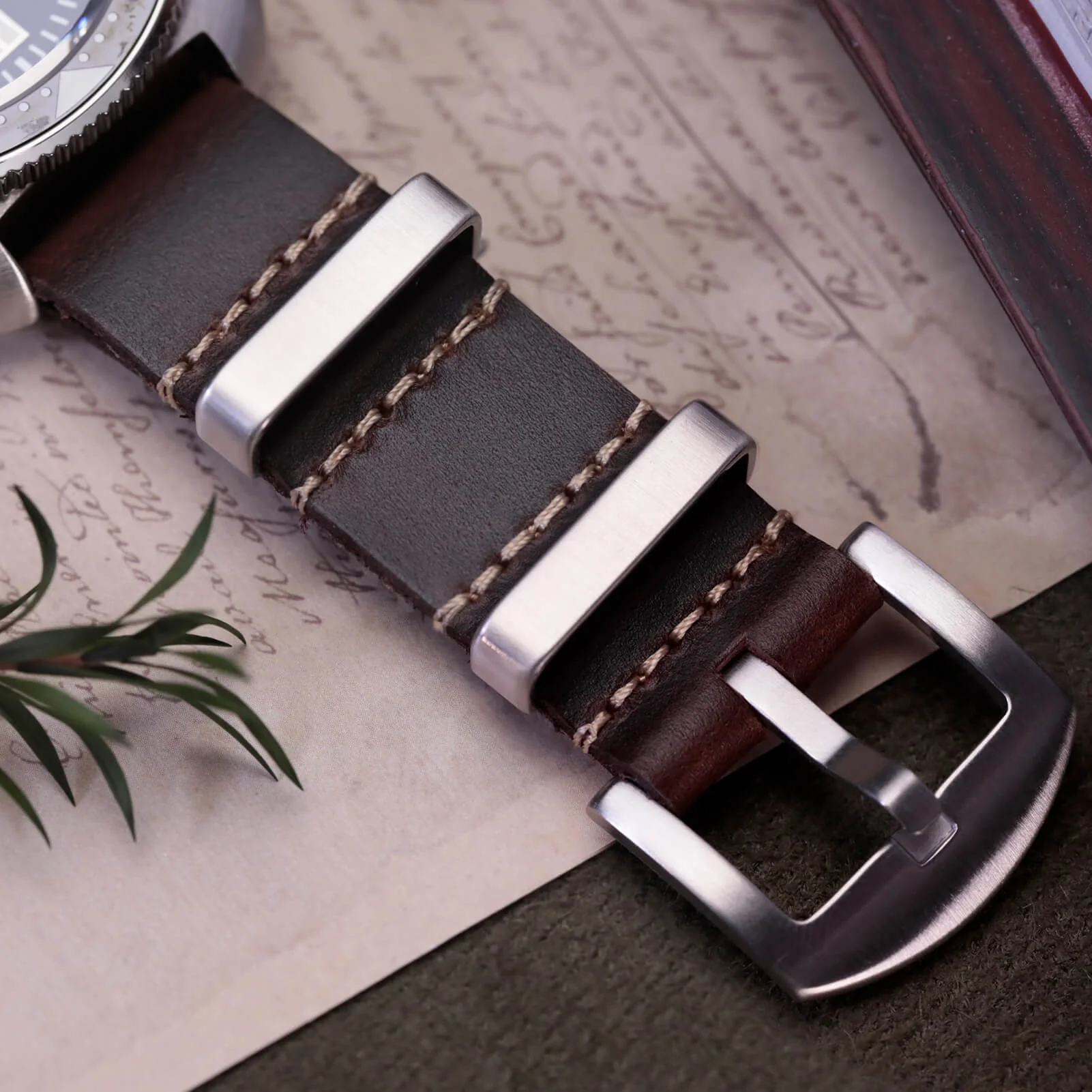 🔥Anniversary Sale🔥ADDIESDIVE Leather Watch Strap for Men, 20mm - Image 12