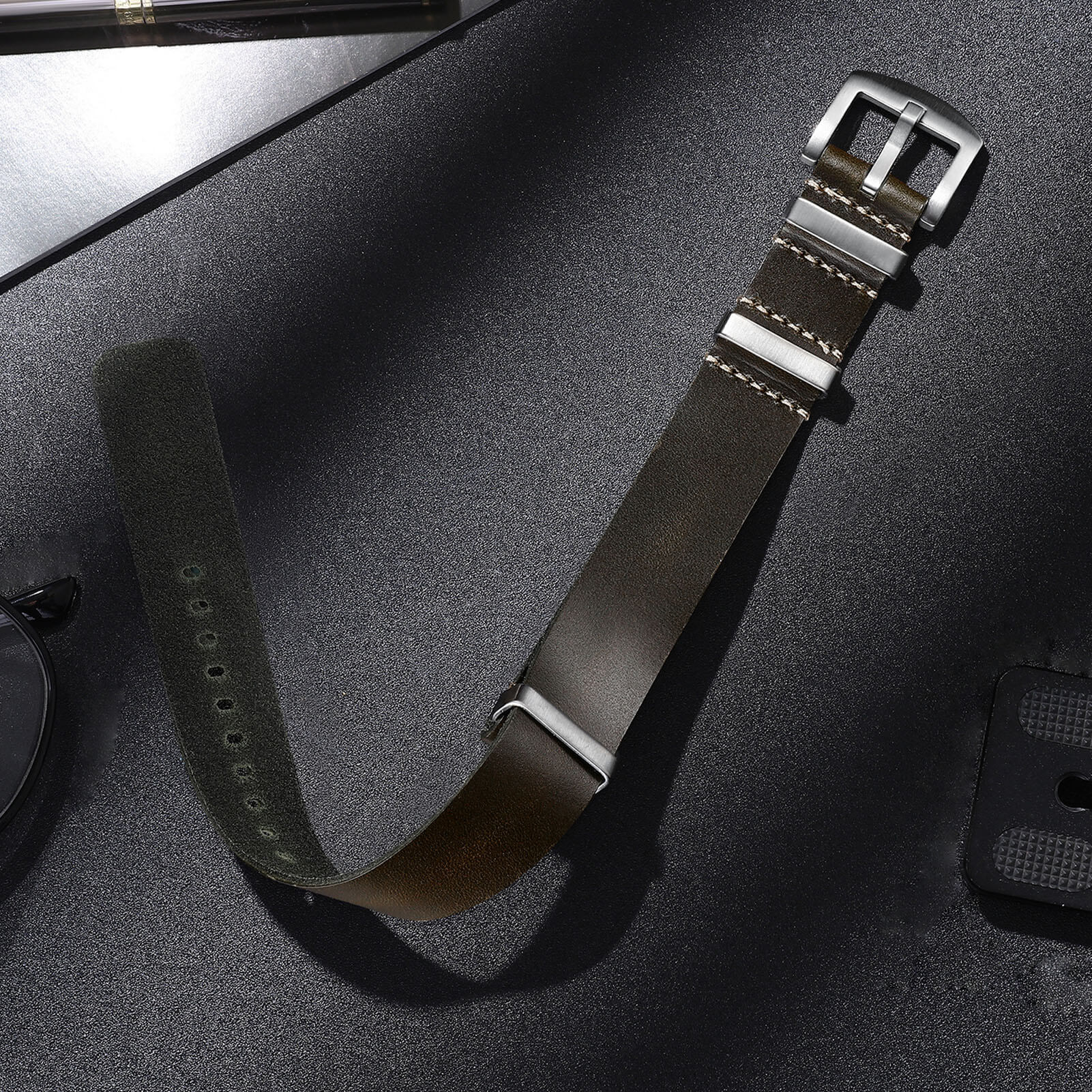 🔥Anniversary Sale🔥ADDIESDIVE Leather Watch Strap for Men, 20mm - Image 17