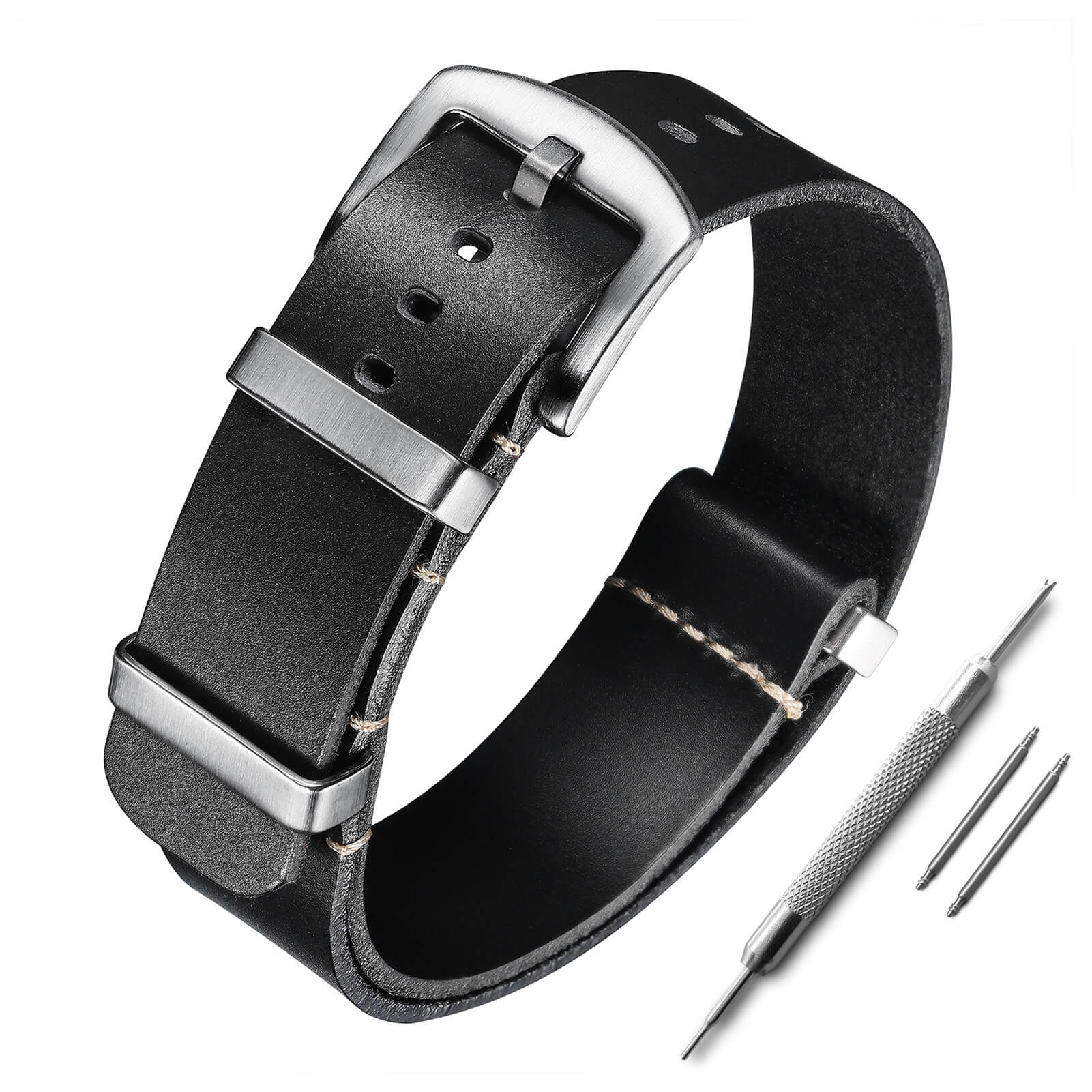 🔥Anniversary Sale🔥ADDIESDIVE Leather Watch Strap for Men, 20mm - Image 22