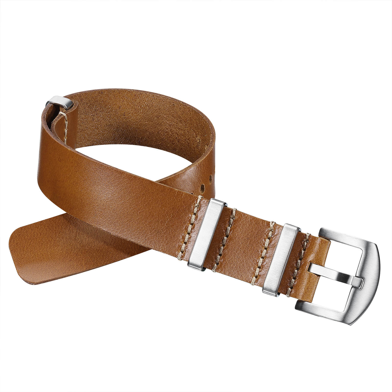 🔥Anniversary Sale🔥ADDIESDIVE Leather Watch Strap for Men, 20mm - Image 4