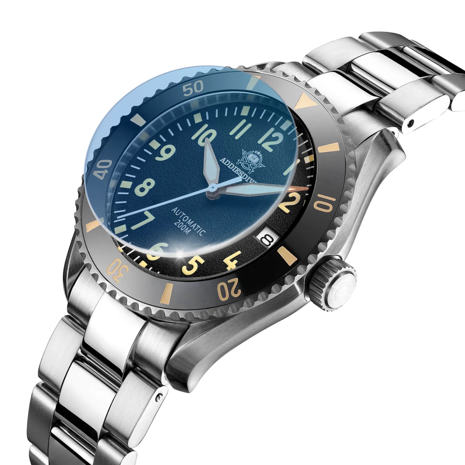ADDIESDIVE Men's Automatic Watch Diver 200M （MY-H9） - Image 3