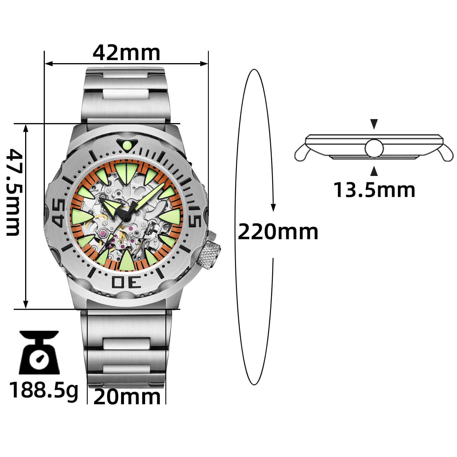 🔥Anniversary Sale🔥ADDIESDIVE OceanMonster Dive Watch AD2103-skeleton - Image 2