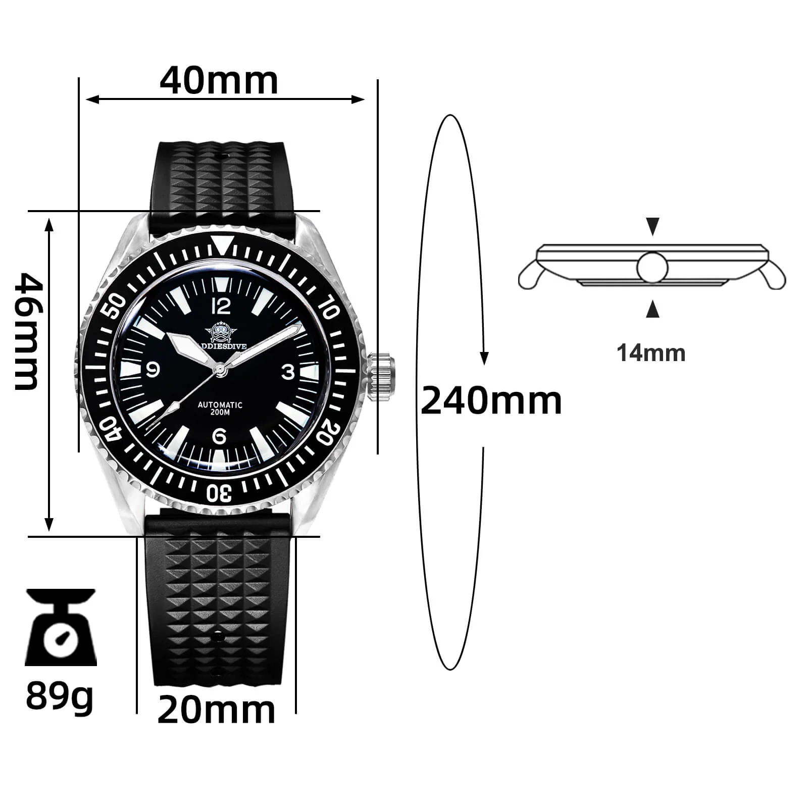 ADDIESDIVE Sharkmaster 300 Automatic Dive Watch AD2056 - Image 9