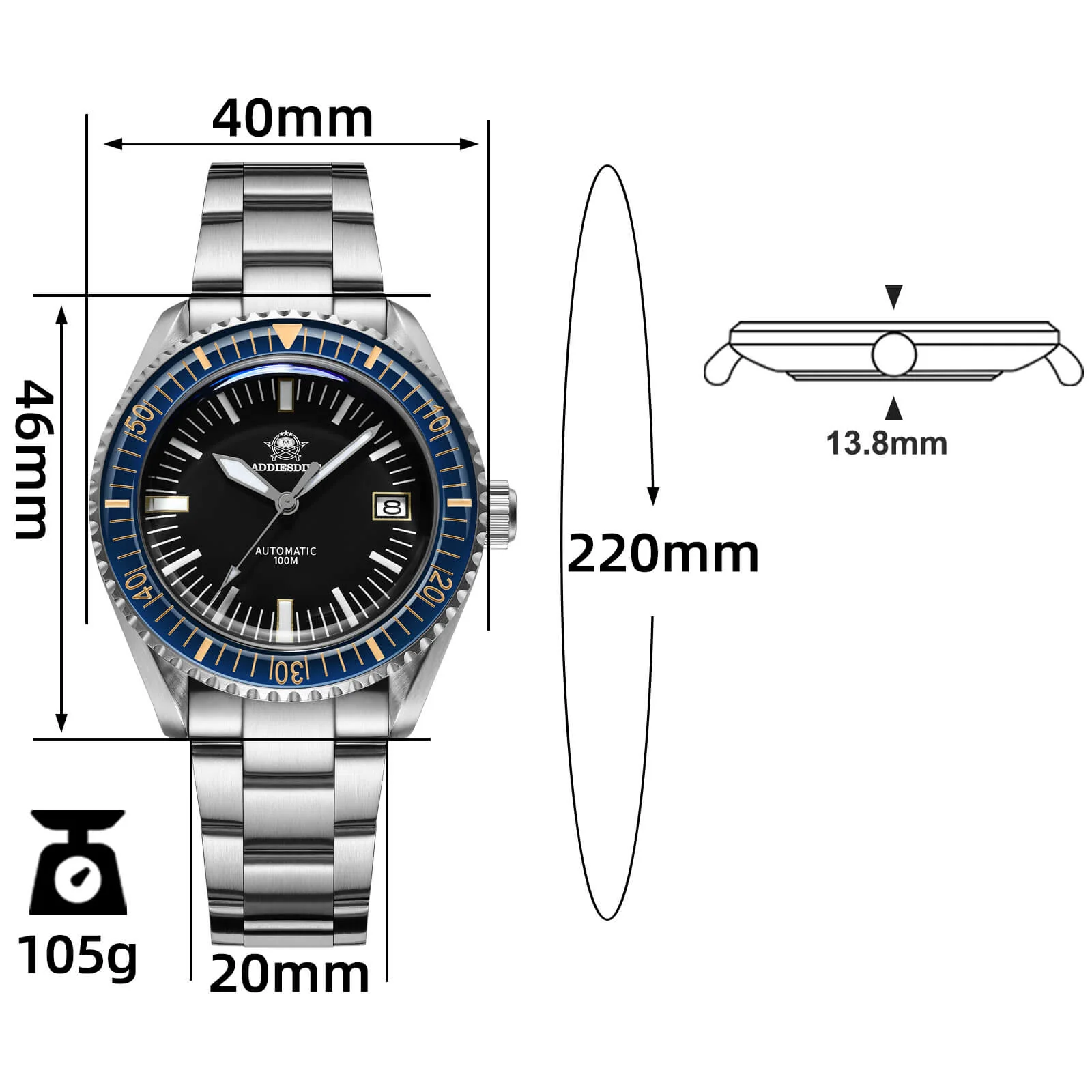 ADDIESDIVE Milsub Automatic Dive Watch AD2058 - Image 29