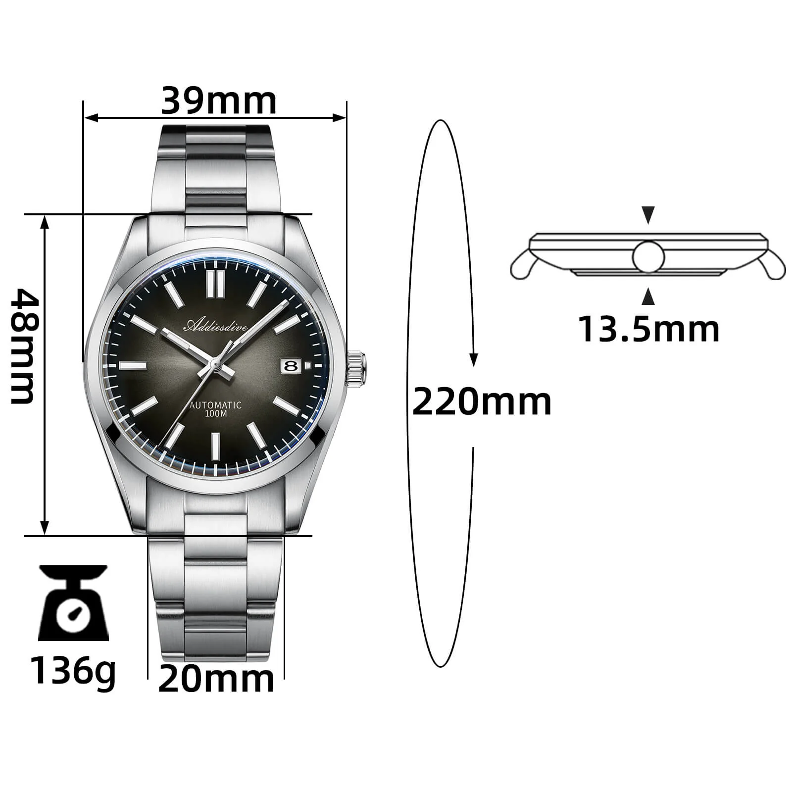 ADDIESDIVE Original Design Men Watch AD2071 - Image 16
