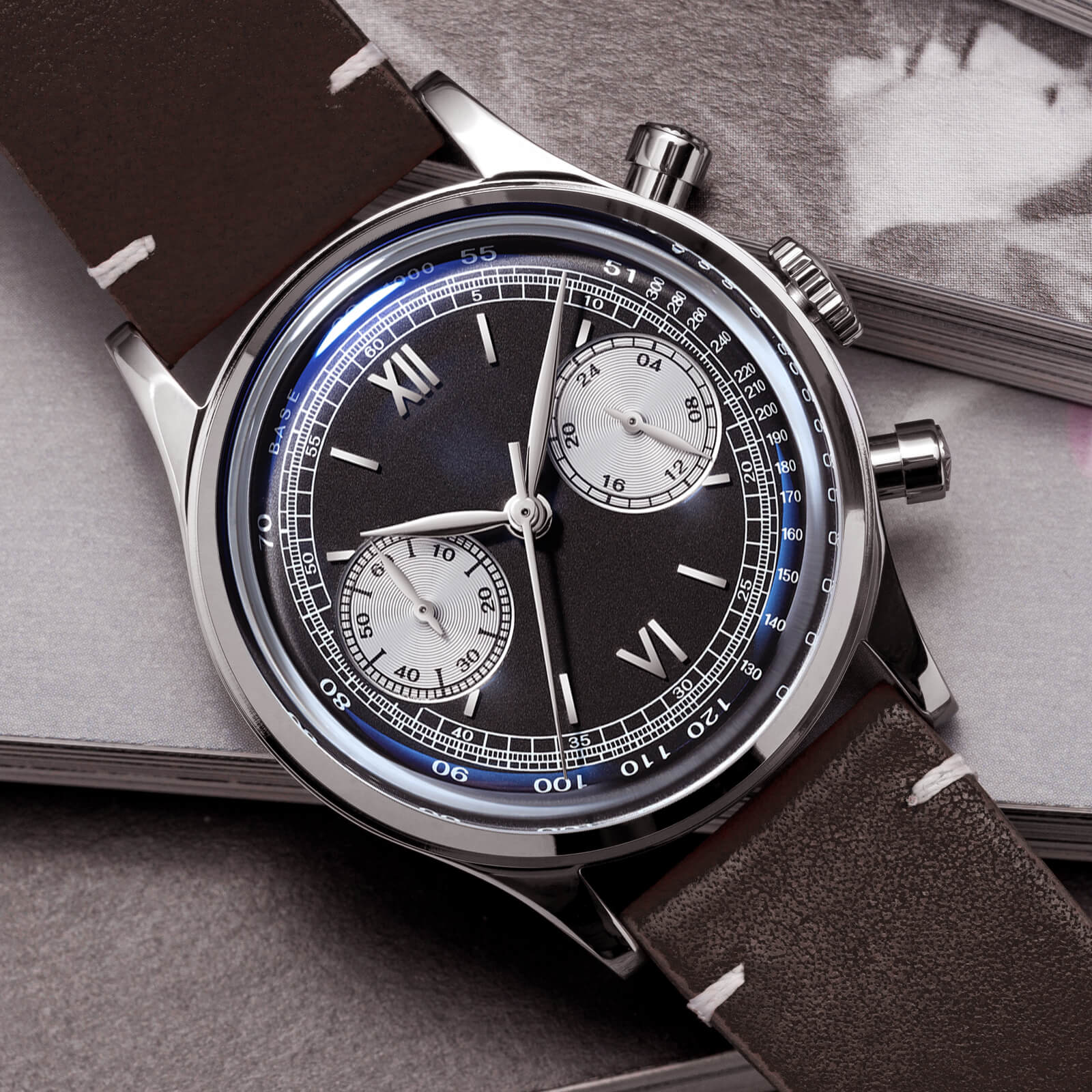 ★India Warehouse★ADDIESDIVE Panda BB Chronograph Retro Men Watch 38mm Quartz Watch - Image 11