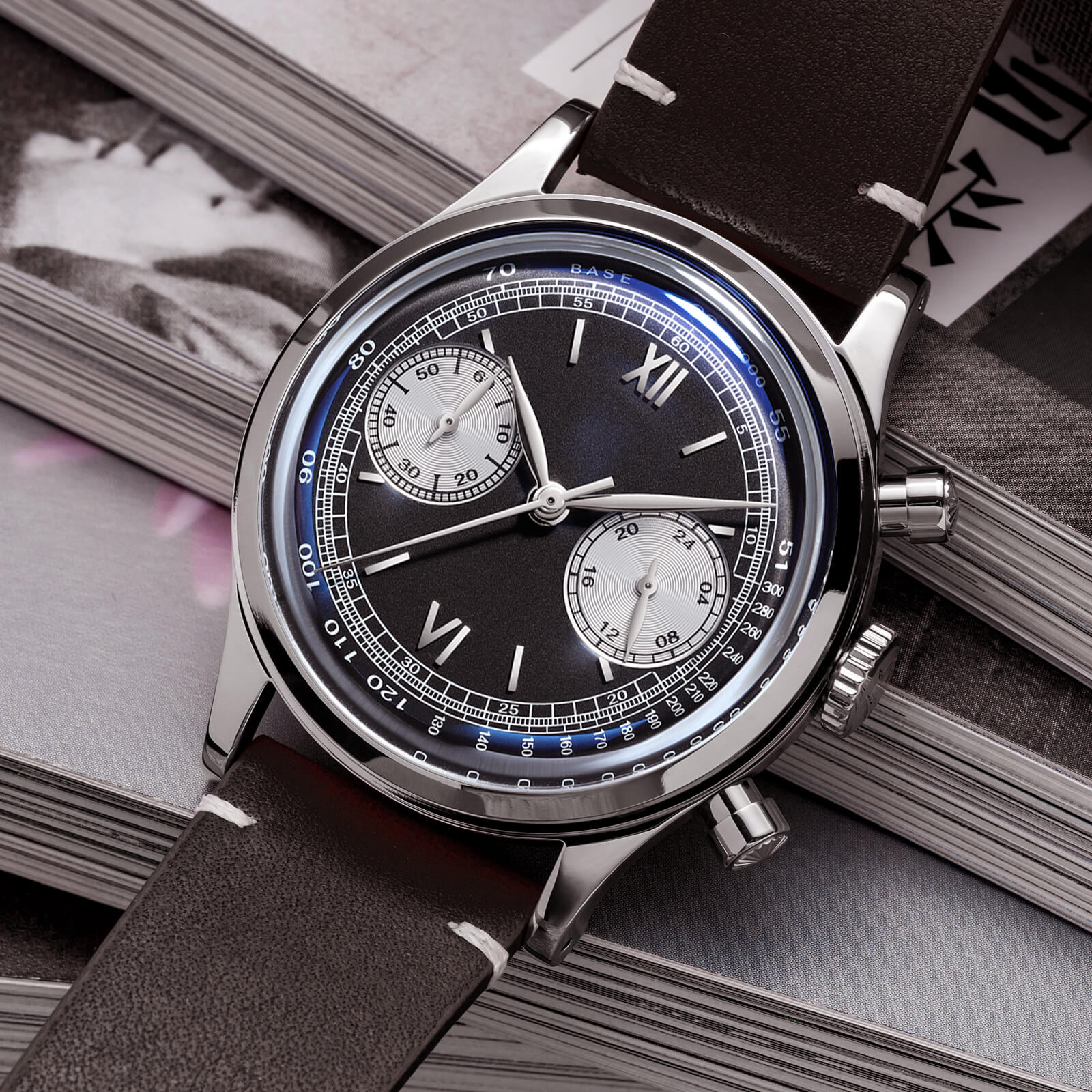 ★India Warehouse★ADDIESDIVE Panda BB Chronograph Retro Men Watch 38mm Quartz Watch - Image 15