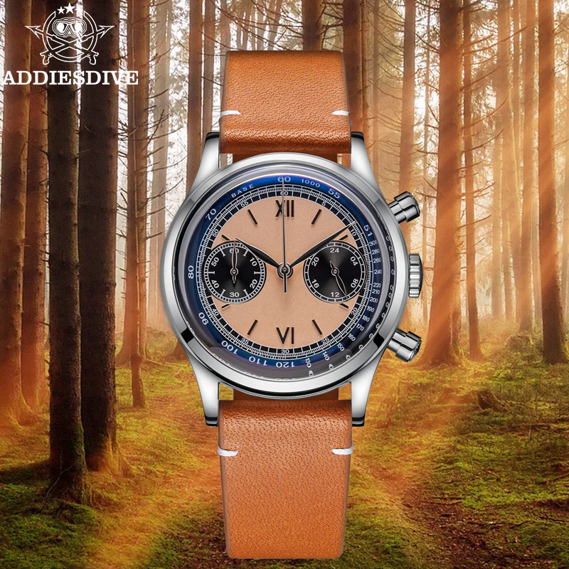 ADDIESDIVE Panda BB Chronograph Retro Men Watch 38mm Quartz Watch, AD2037 - Image 10