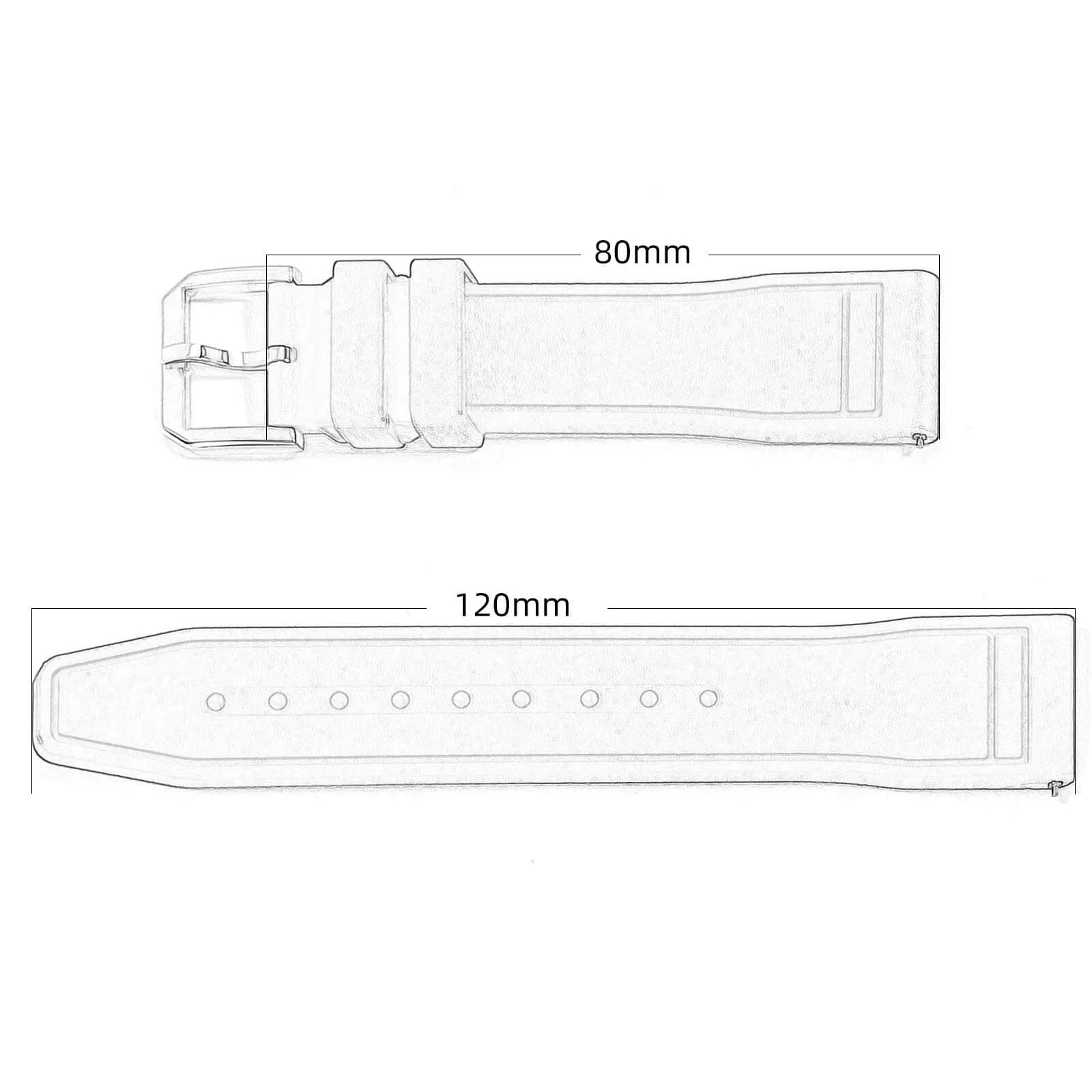 ADDIESDIVE Premium Flat-End Fluororubber Watch Strap 20mm - Image 10