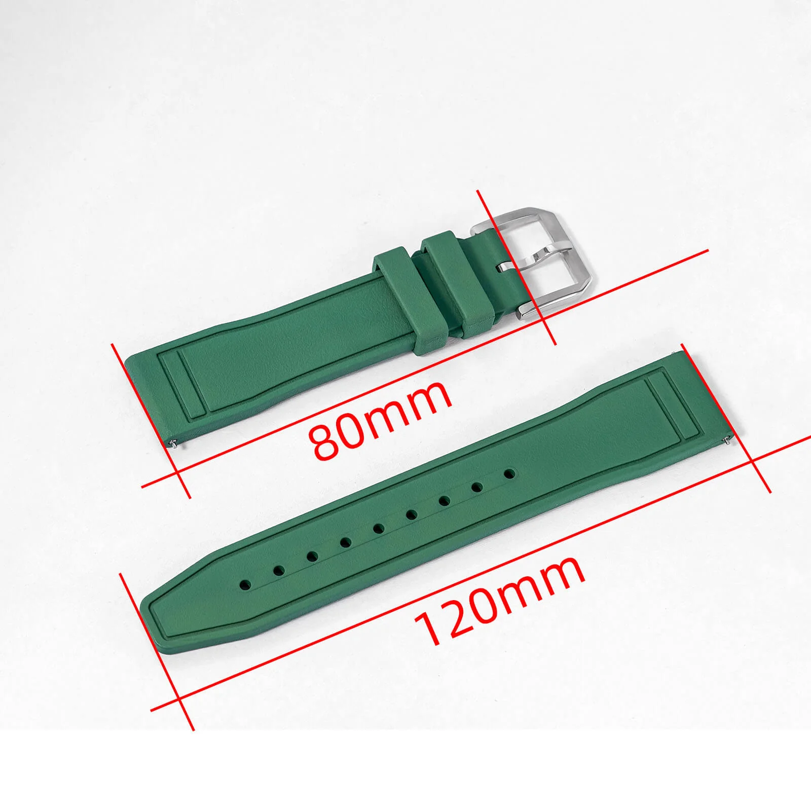 ADDIESDIVE Premium Flat-End Fluororubber Watch Strap 20mm - Image 4