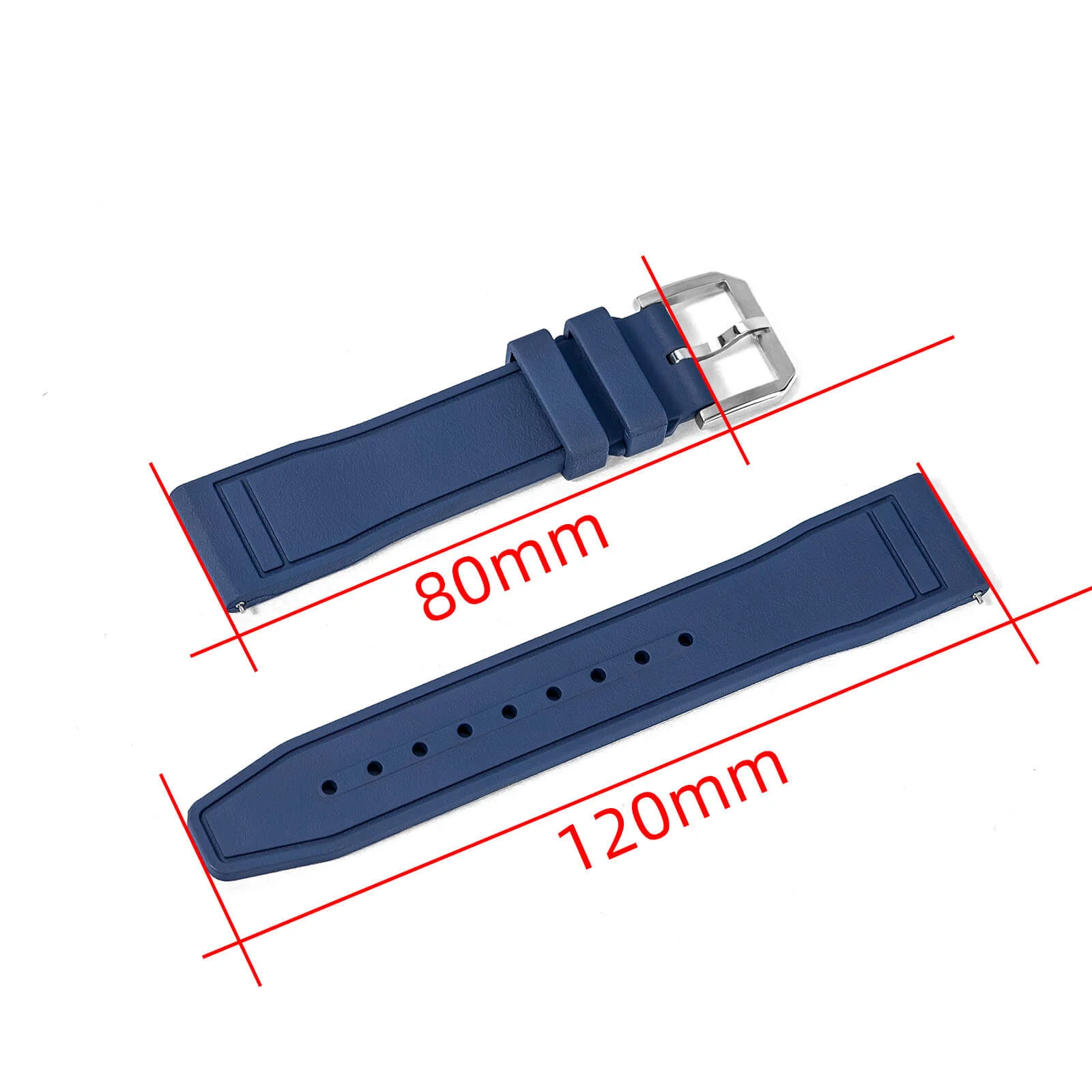 ADDIESDIVE Premium Flat-End Fluororubber Watch Strap 20mm - Image 5