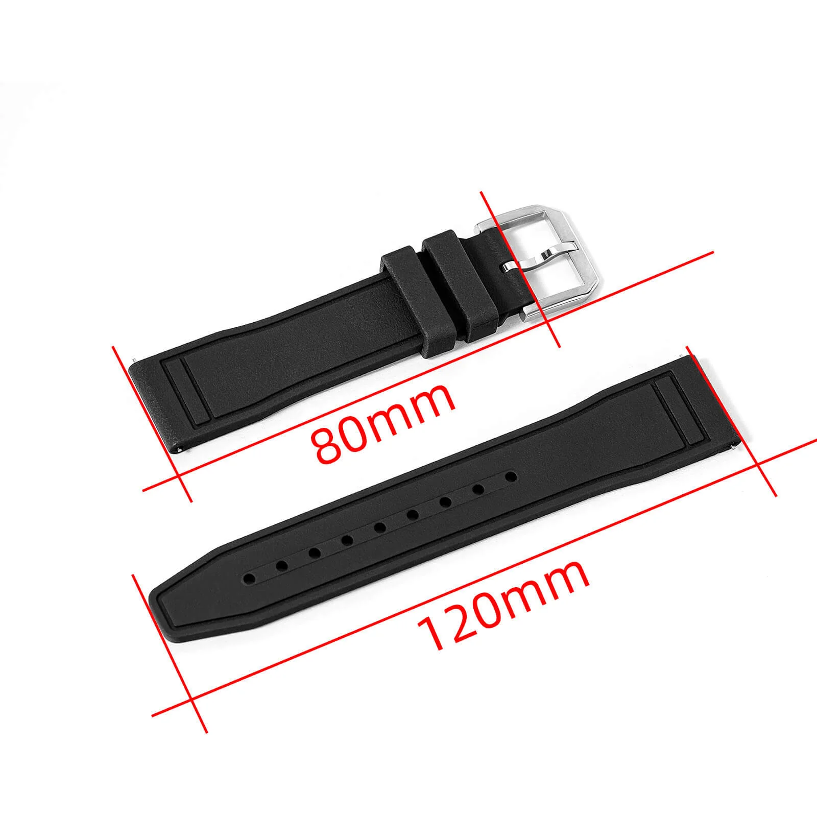 ADDIESDIVE Premium Flat-End Fluororubber Watch Strap 20mm - Image 6