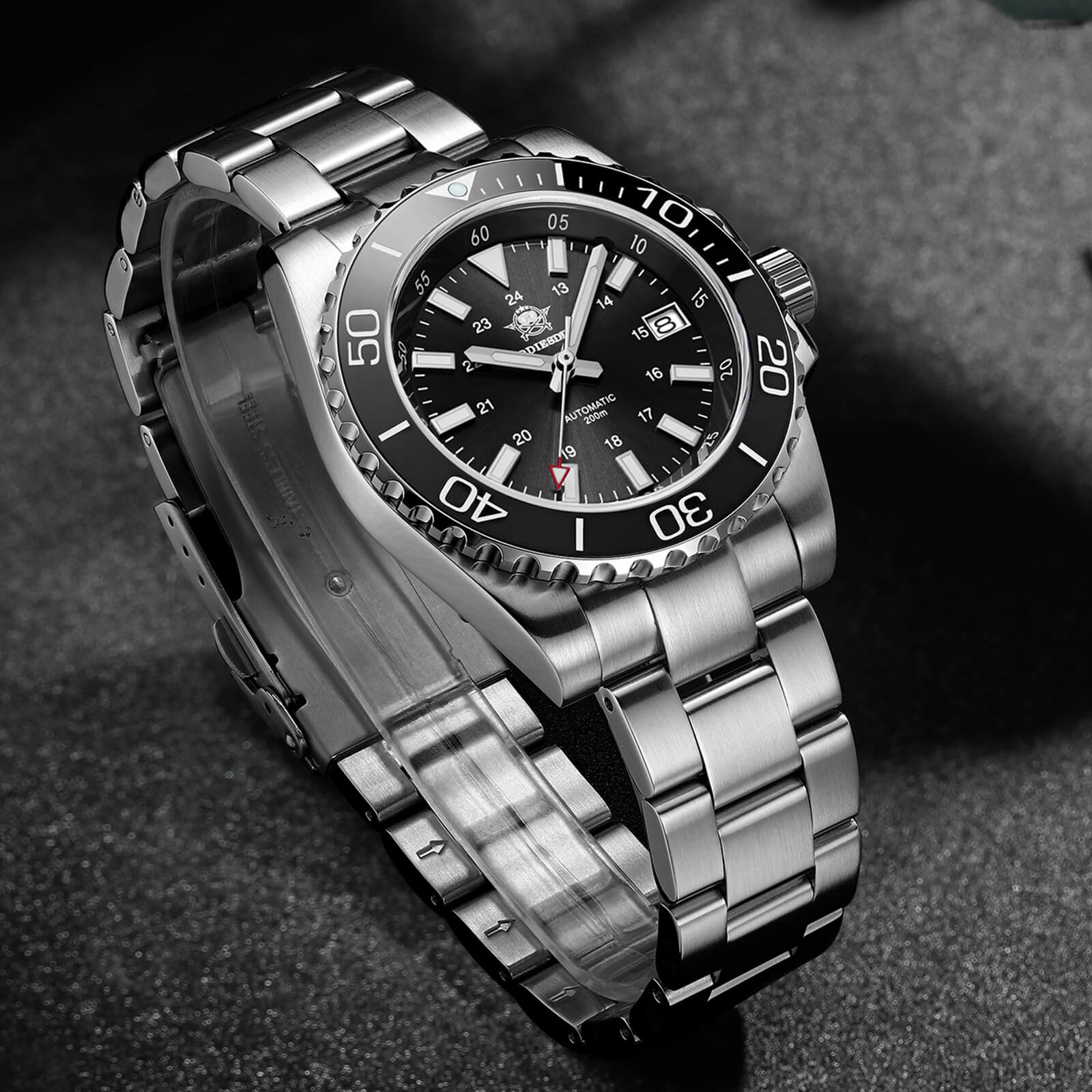 ADDIESDIVE Retro Baton Hand Sub 8215 Dive Watch AD2504 - Image 2