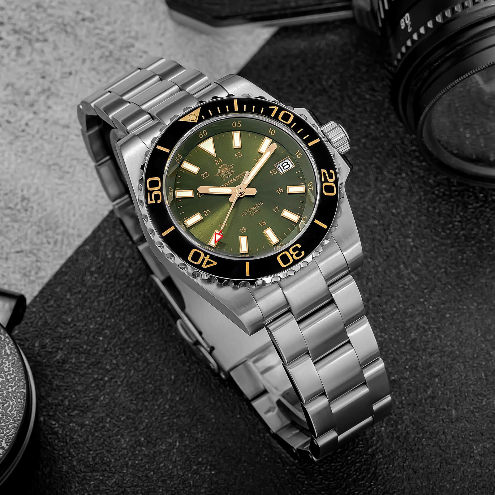 ADDIESDIVE Retro Baton Hand Sub 8215 Dive Watch AD2504 - Image 25