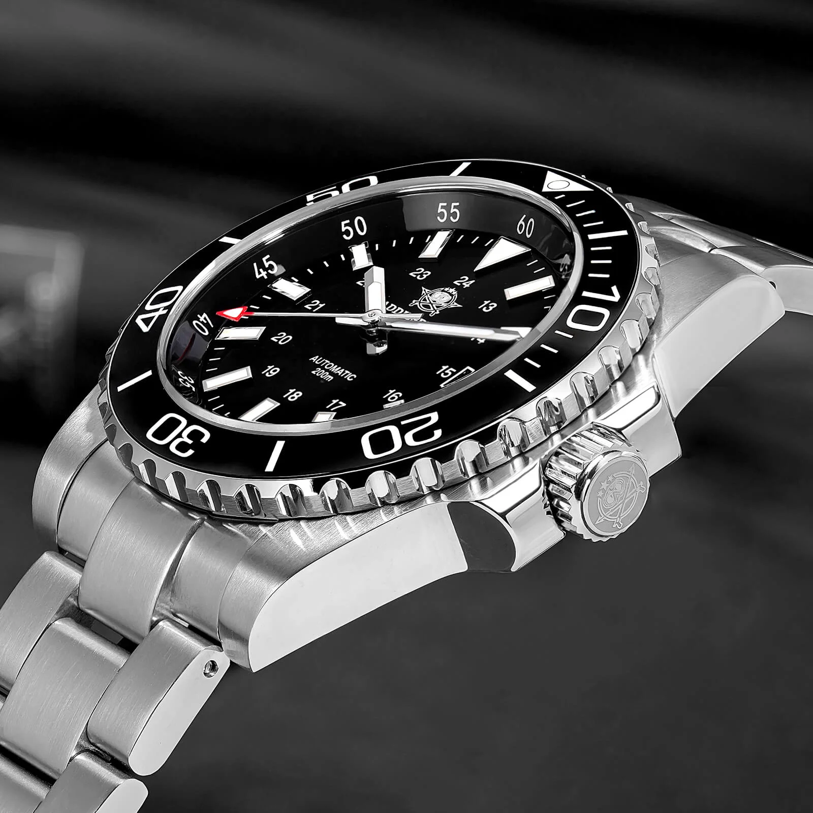 ADDIESDIVE Retro Baton Hand Sub 8215 Dive Watch AD2504 - Image 6