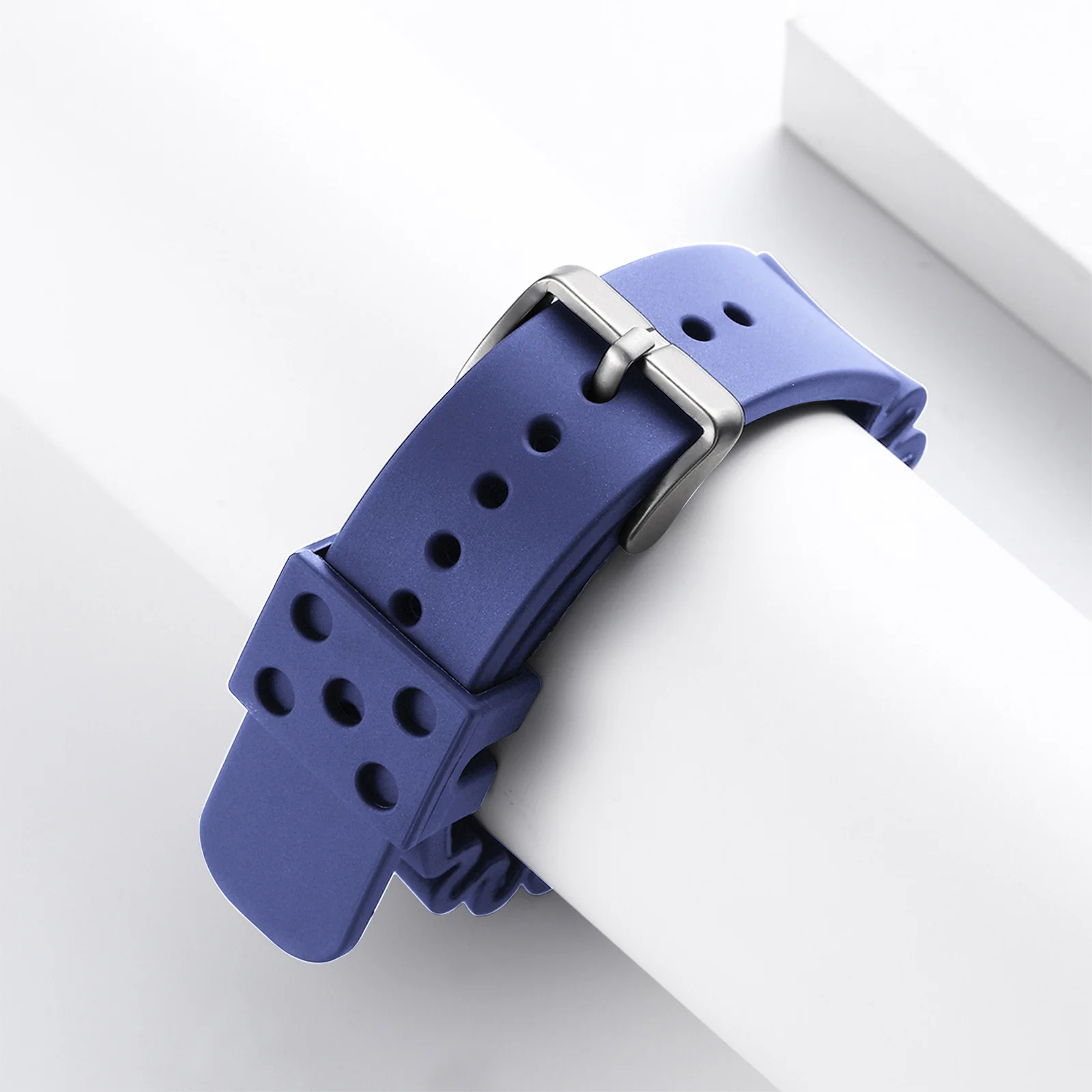 ADDIESDIVE Silicone Watch Strap For Men Diver Watches Blue 22mm - Image 3