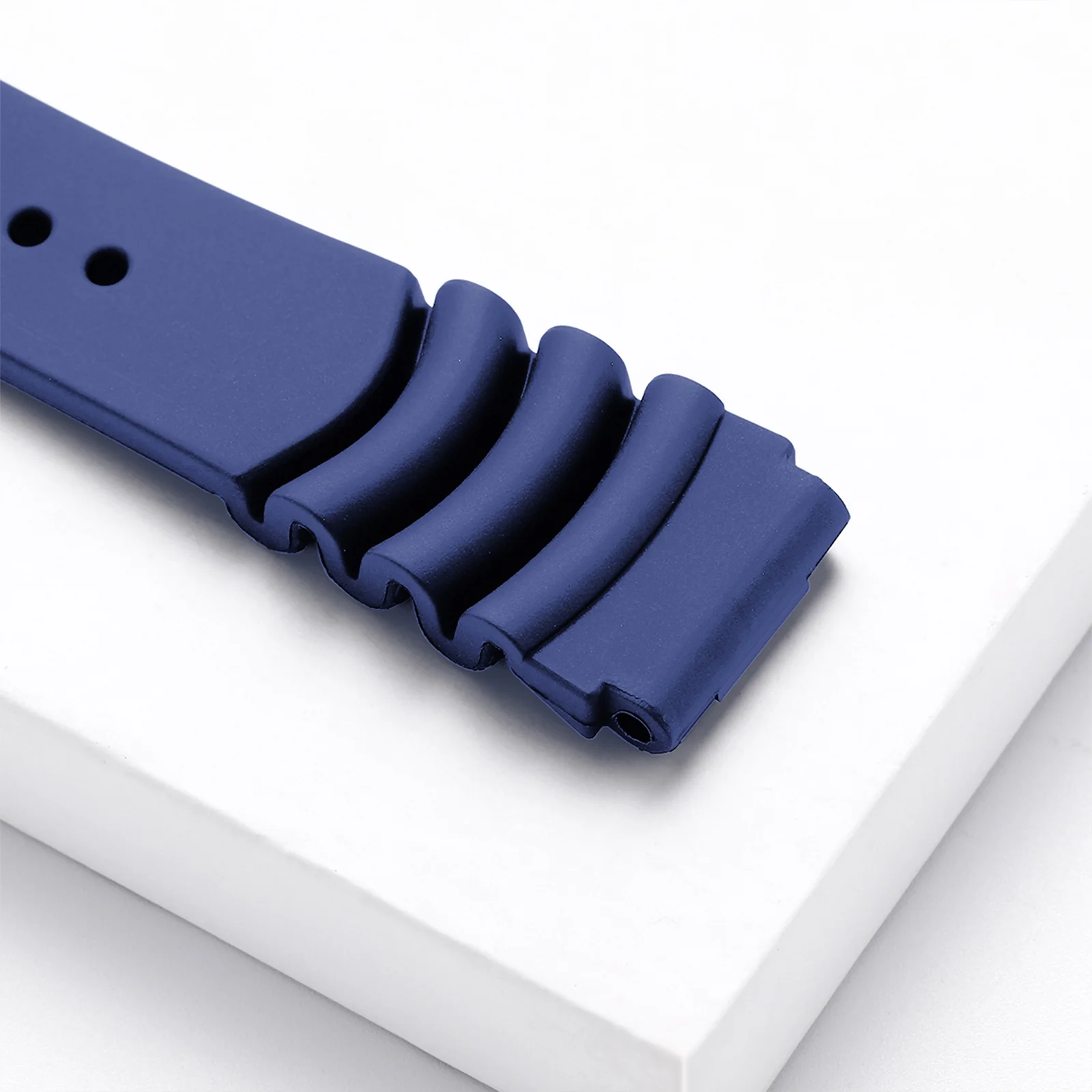 ADDIESDIVE Silicone Watch Strap For Men Diver Watches Blue 22mm - Image 5