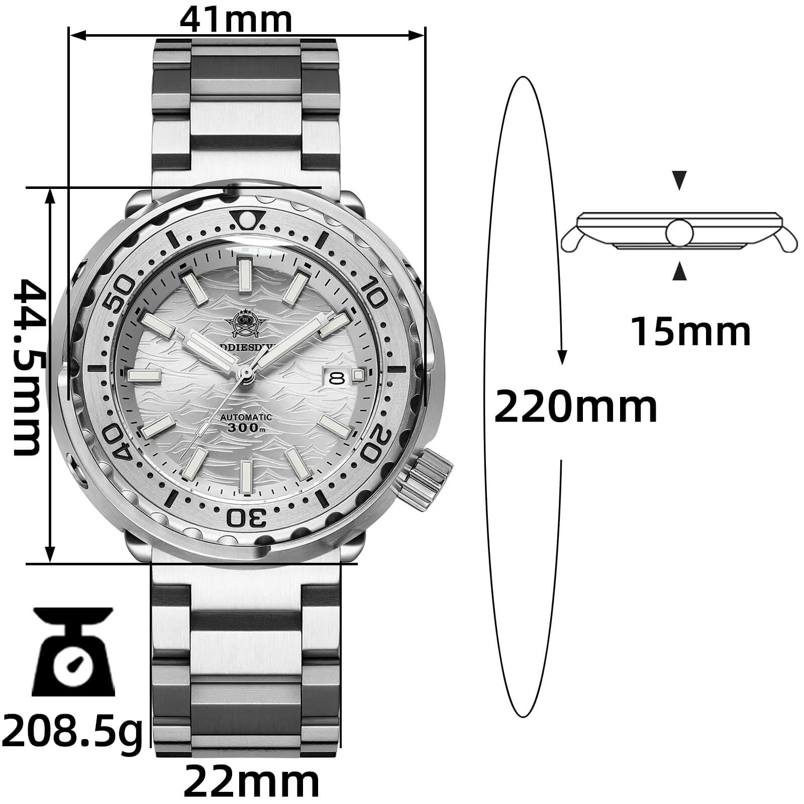 Addiesdive Tuna Diver Automatic Watch AD2098 - Image 18