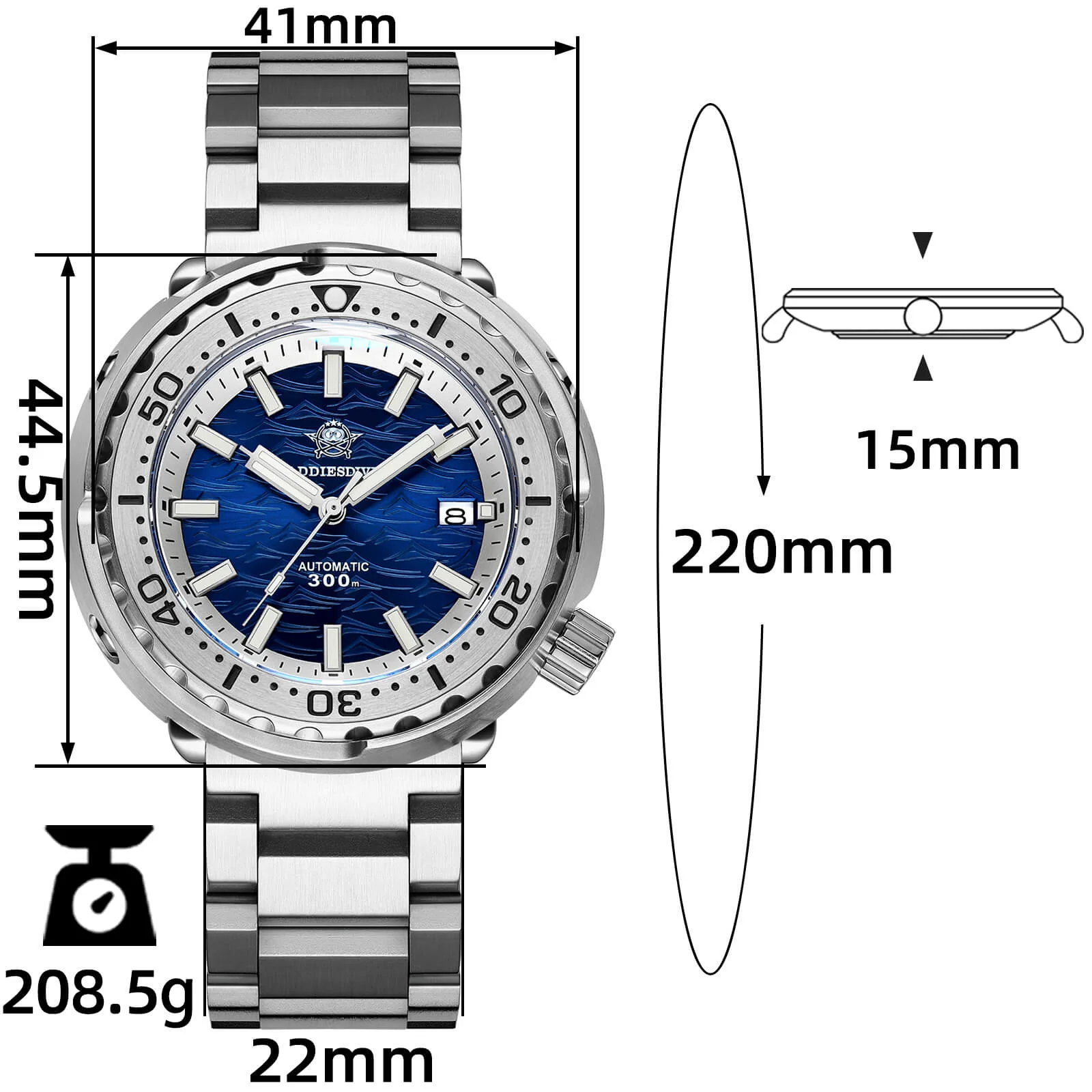 Addiesdive Tuna Diver Automatic Watch AD2098 - Image 2