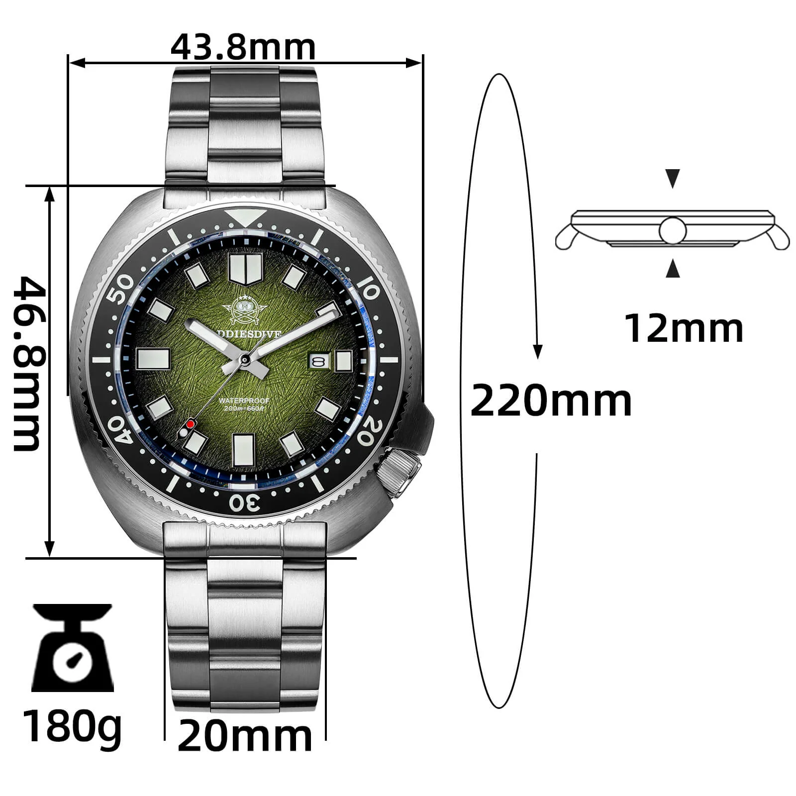 🔥Anniversary Sale🔥Addiesdive Turtle Quartz Diver Men Watch Sapphire Crystal AD2511 - Image 24