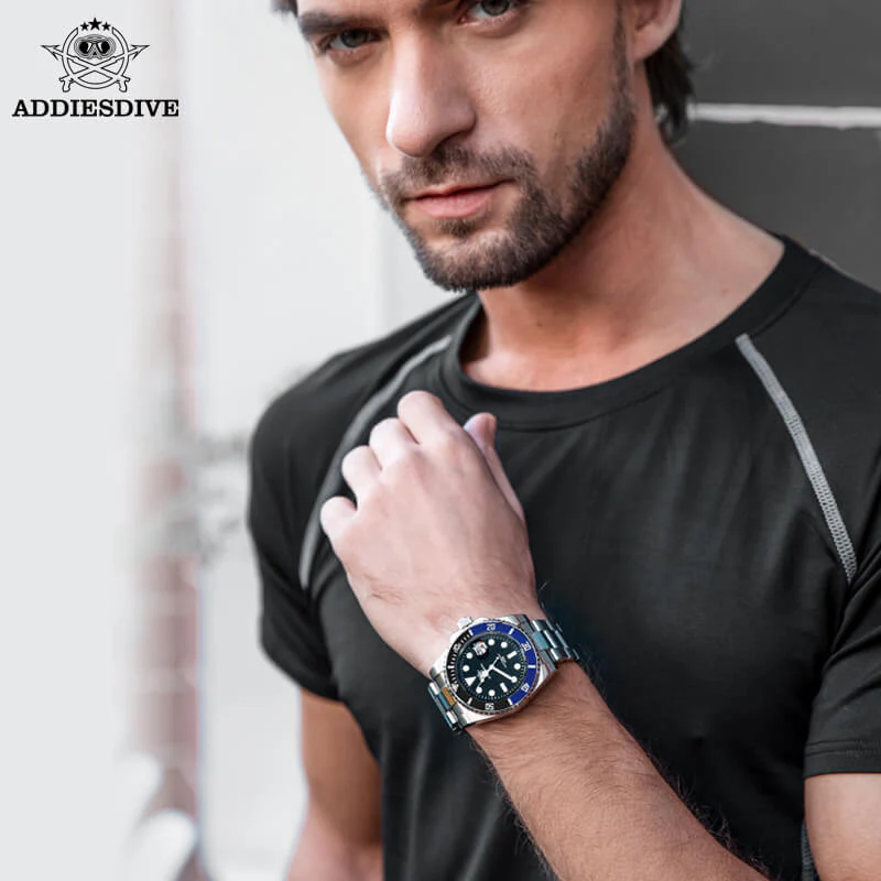 🔥Anniversary Sale🔥Addiesdive Two Color Sub NH35 Mechanical Watch H3AC - Image 9