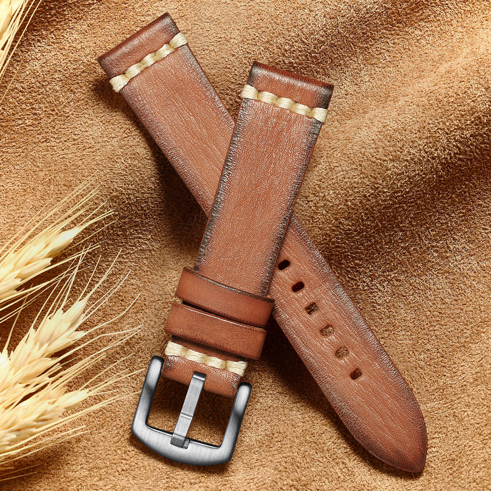 ADDIESDIVE Watch Band Leather Strap, Choose Color & Width 20mm 22mm - Image 5