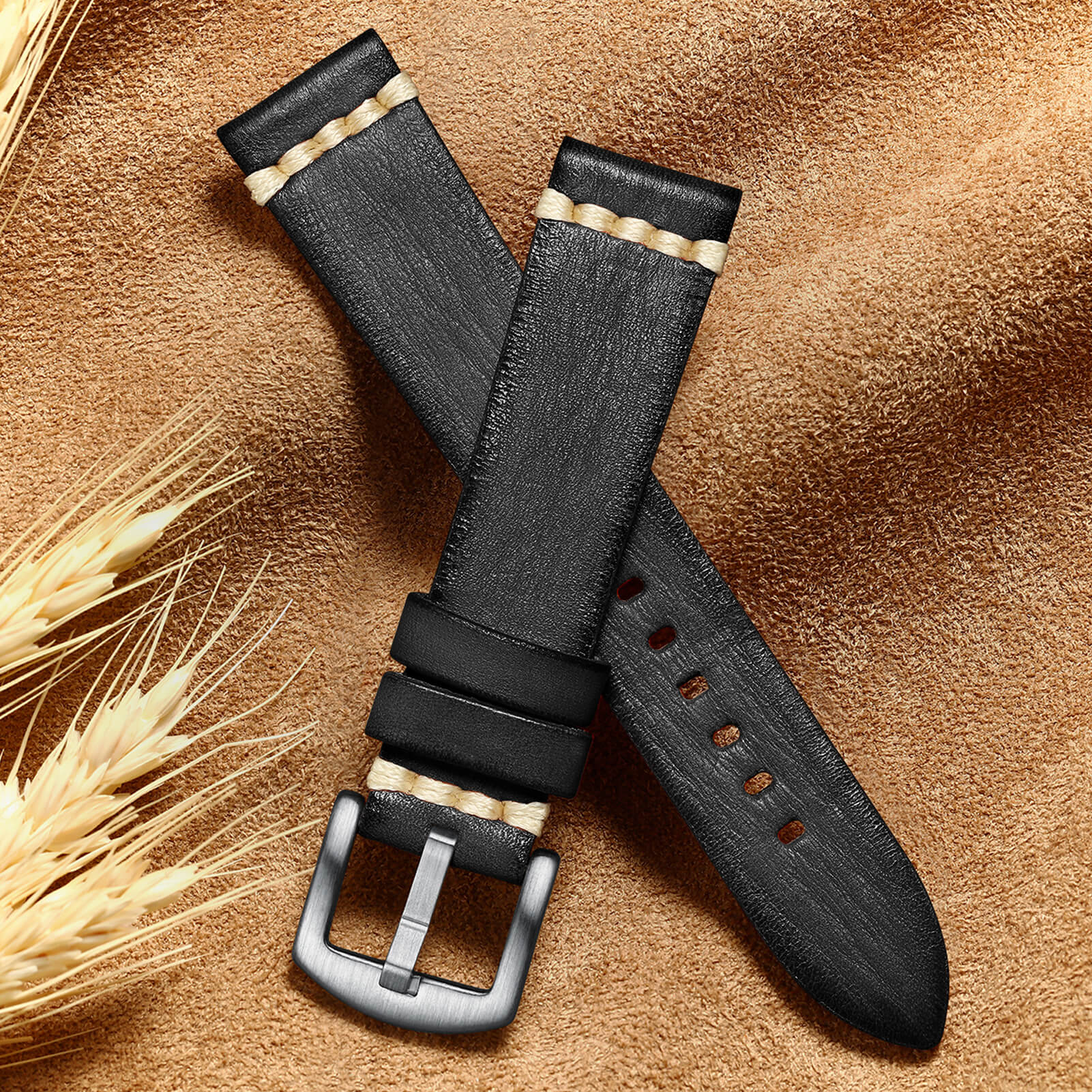 ADDIESDIVE Watch Band Leather Strap, Choose Color & Width 20mm 22mm - Image 7