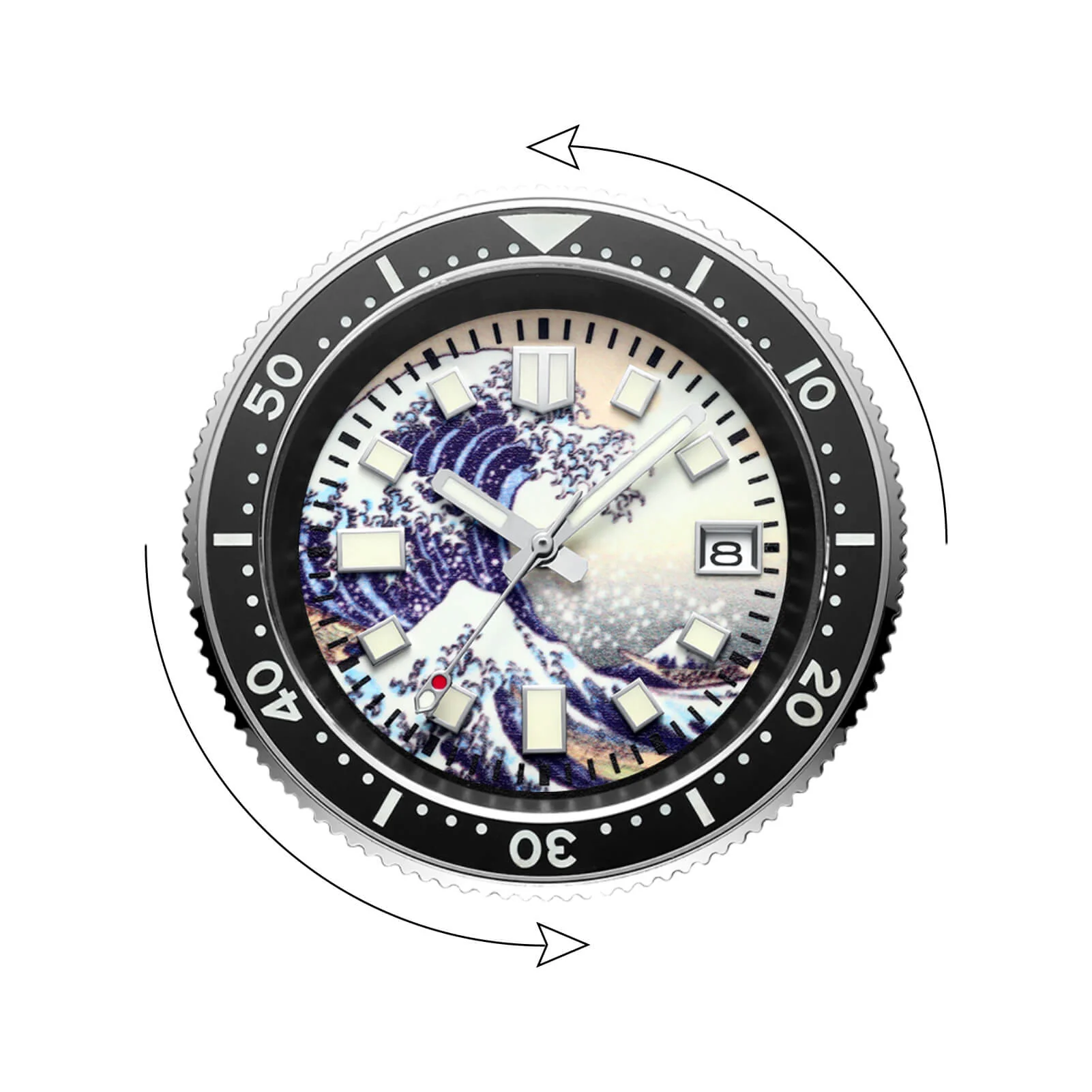 ADDIESIVE Diving Watch Synthetic Sapphire Crystal Luminous Dial 200M H8-Surf - Image 3