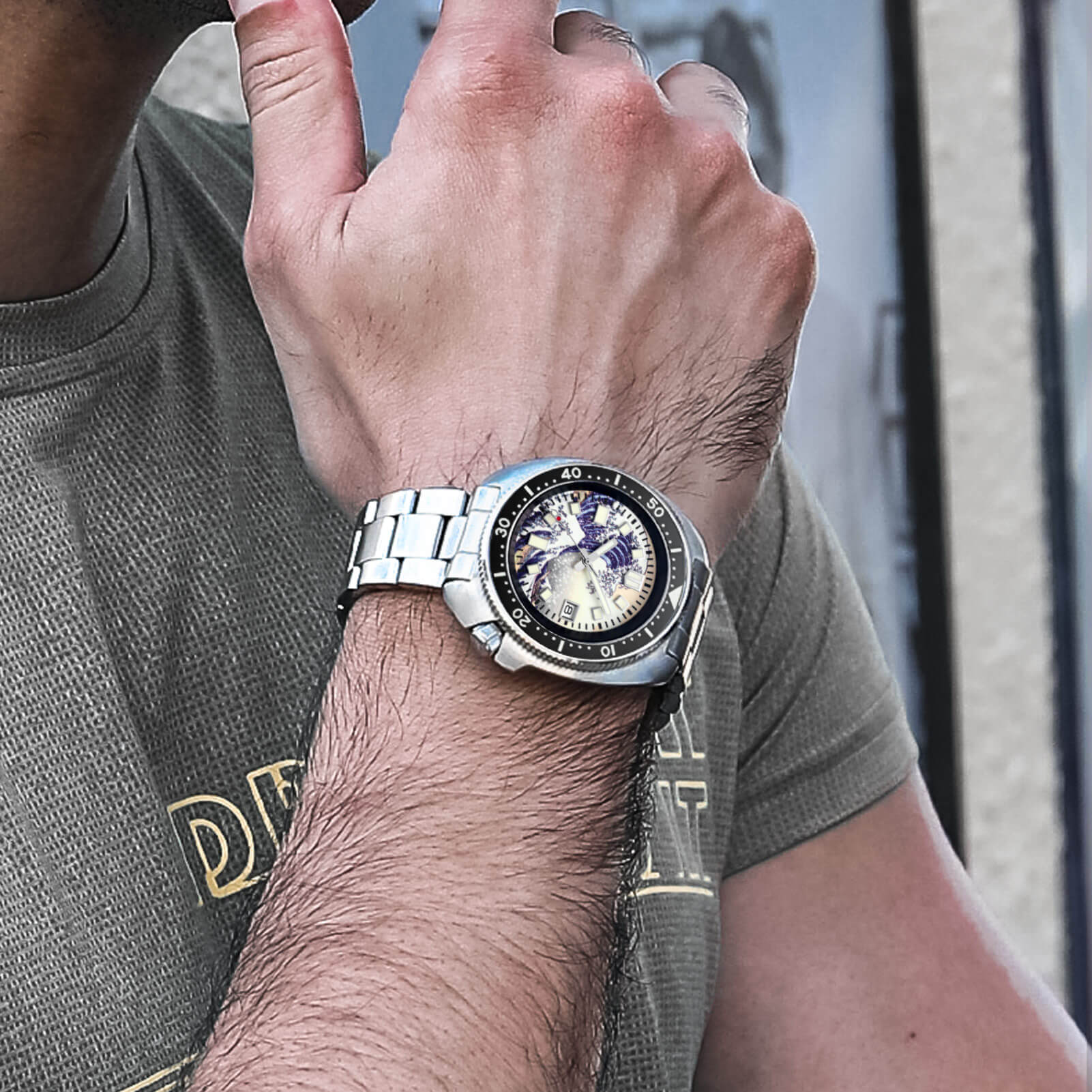 ADDIESIVE Diving Watch Synthetic Sapphire Crystal Luminous Dial 200M H8-Surf - Image 5