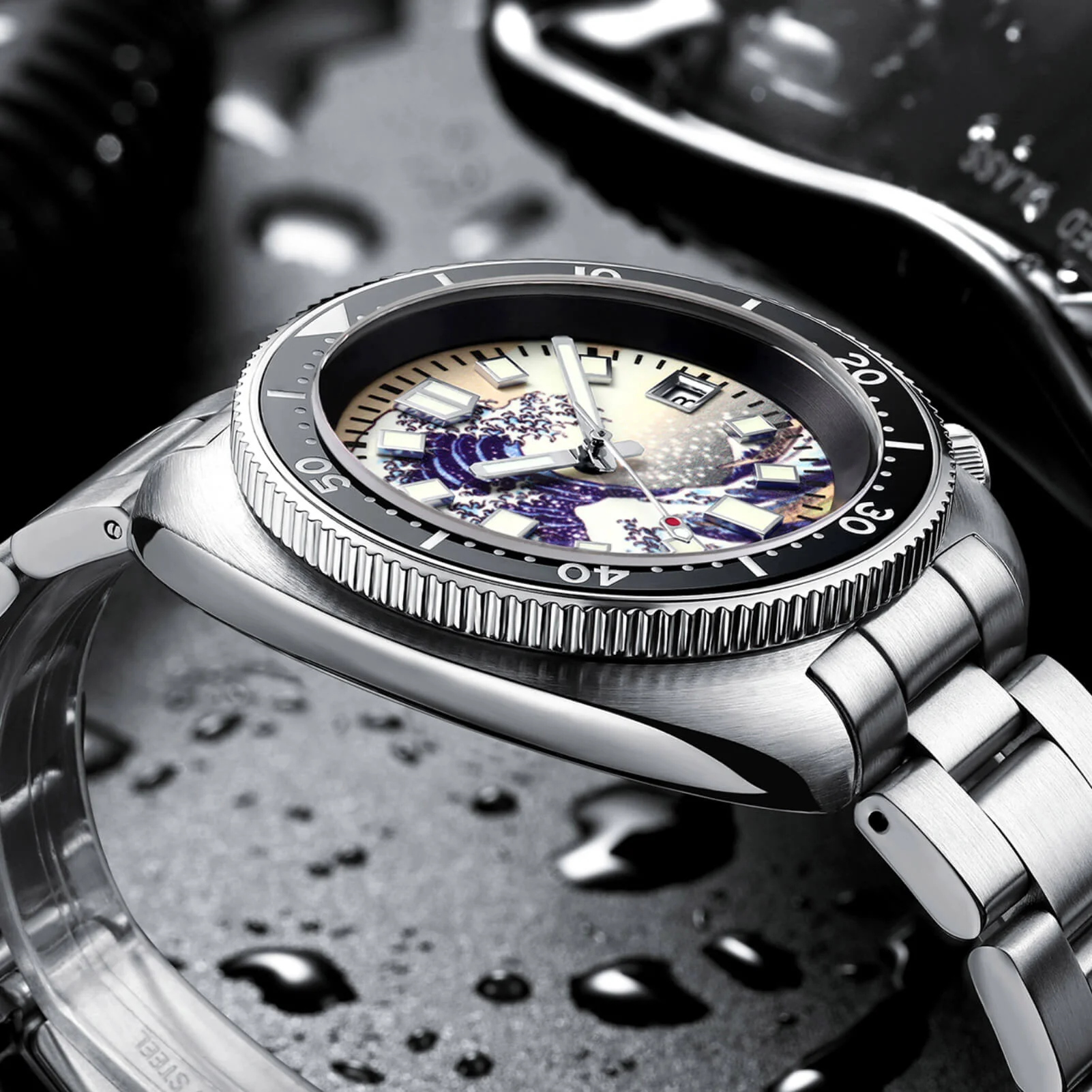 ADDIESIVE Diving Watch Synthetic Sapphire Crystal Luminous Dial 200M H8-Surf - Image 6