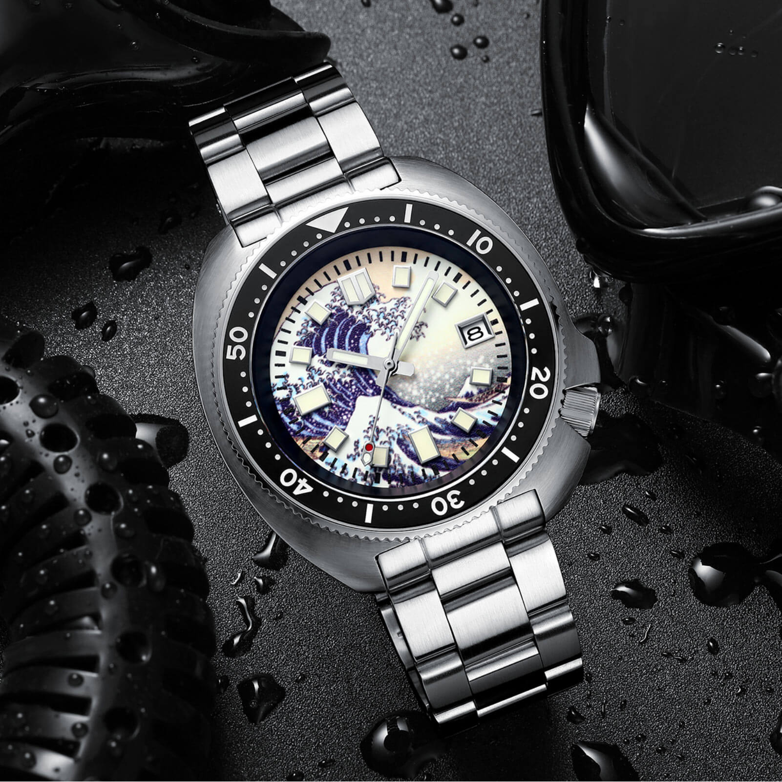 ADDIESIVE Diving Watch Synthetic Sapphire Crystal Luminous Dial 200M H8-Surf - Image 8