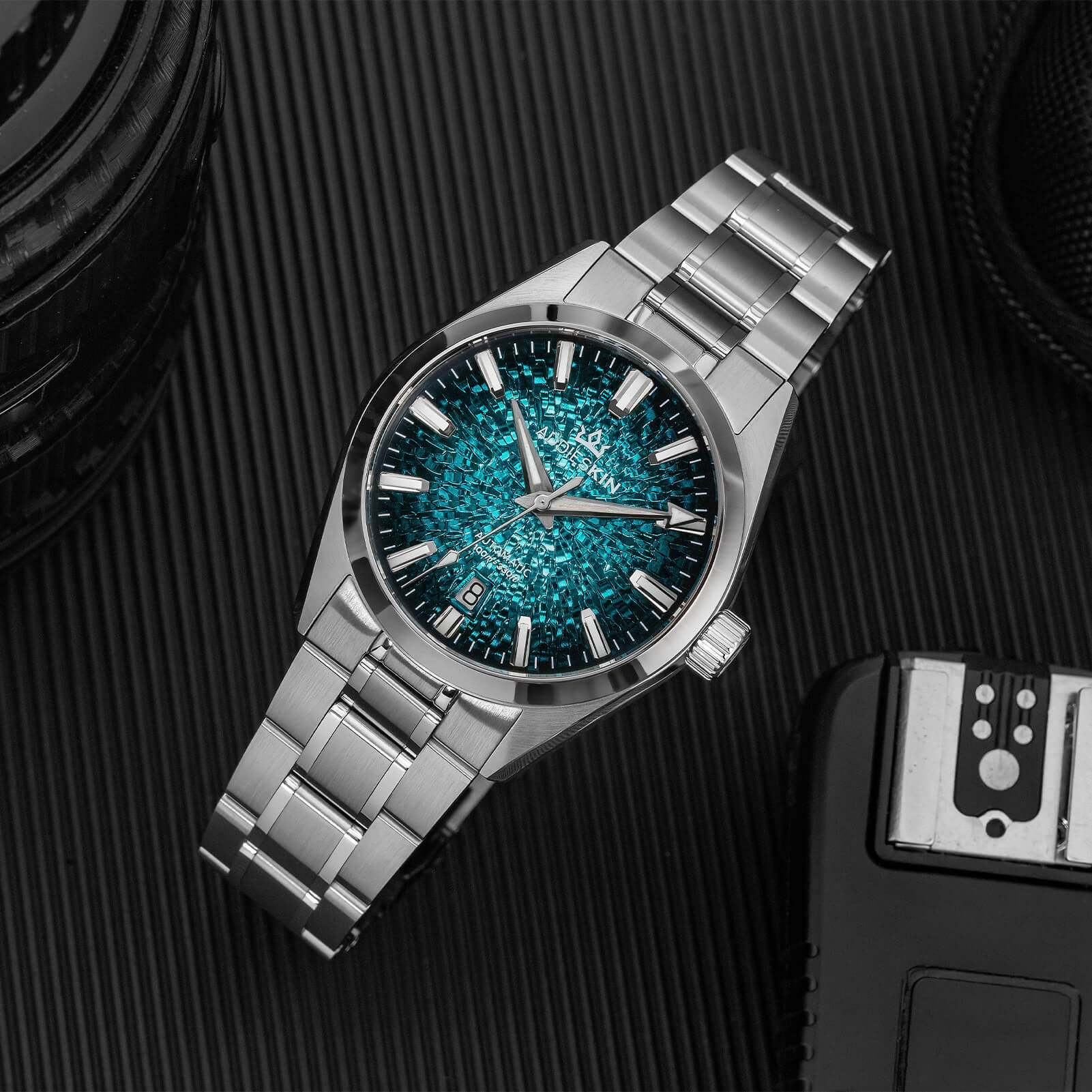 AddiesKIN 38mm Ice Crack Dial Miyota 9015 Men’s Watch K003 - Image 20