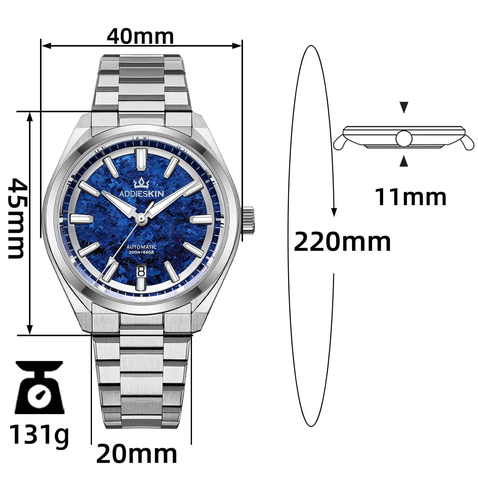 🔥EarlyBird🔥AddiesKIN 40mm Crystallized Titanium Dial Miyota 9015 Luxury Automatic Watch K006 - Image 19