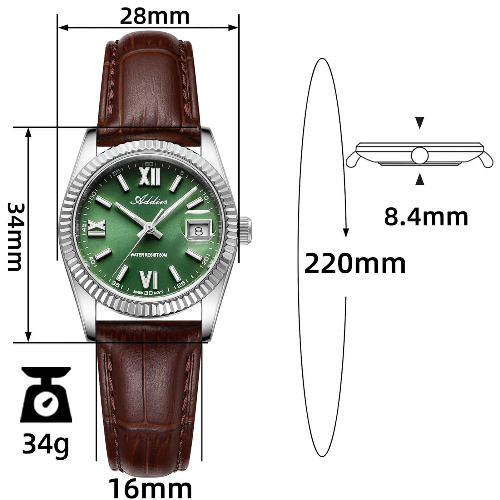 🔥Anniversary Sale🔥Couple Watch Set – 36mm Men & 28mm Women Matching Watches - Image 13