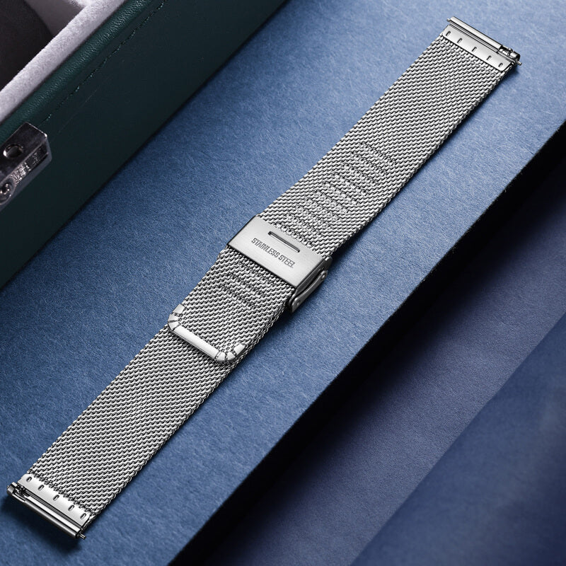 ADDIESDIVE 20mm Stainless Steel Mesh Watch Band，Quick Release Mesh Watch Strap - Image 4