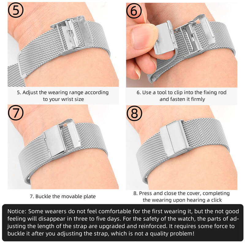 ADDIESDIVE 20mm Stainless Steel Mesh Watch Band，Quick Release Mesh Watch Strap - Image 9