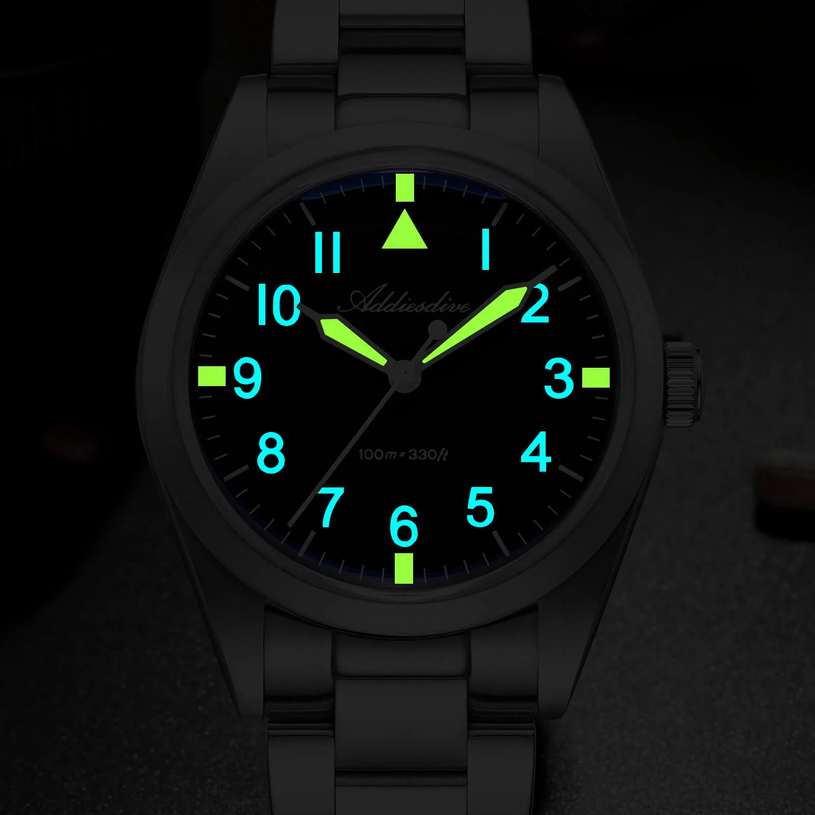 Addiesdive 36mm Titanium Military Field Watch AD2502 - Image 10