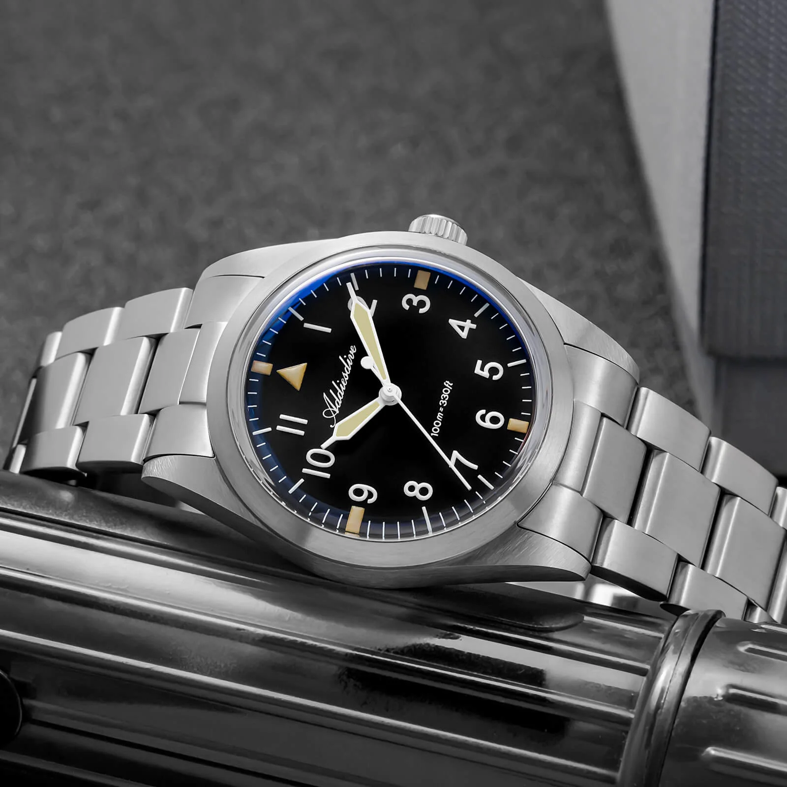 Addiesdive 36mm Titanium Military Field Watch AD2502 - Image 6