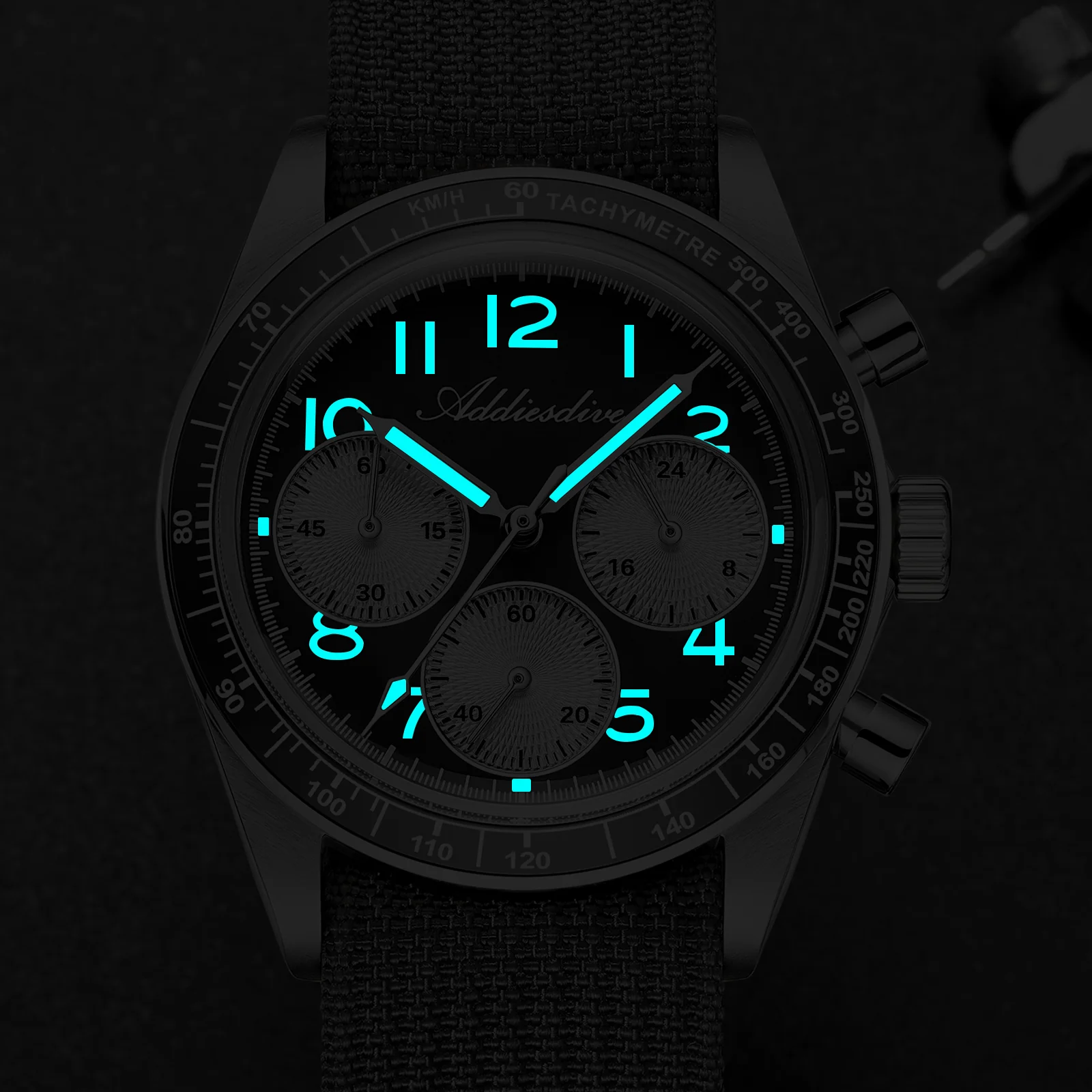 ★India Warehouse★ADDIESDIVE 37mm 0S20 Triple-Register Chronograph Watch AD2543 - Image 3