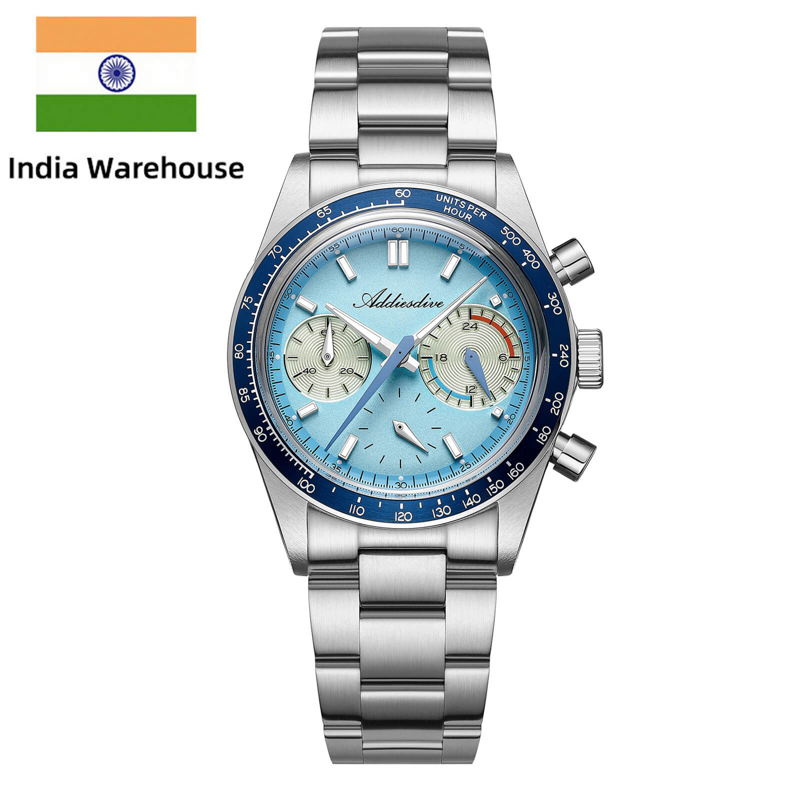 ★India Warehouse★ADDIESDIVE 37mm VK63 Racing Chronograph Quartz Watch AD2539 - Image 3